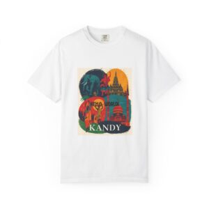 Kandy Sri Lanka Vintage Travel T-Shirt — 'Hello World' Retro Poster Tee