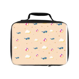 Beach Ball & Clouds Lunch Bag — Cute Summer Picnic Kids Tote