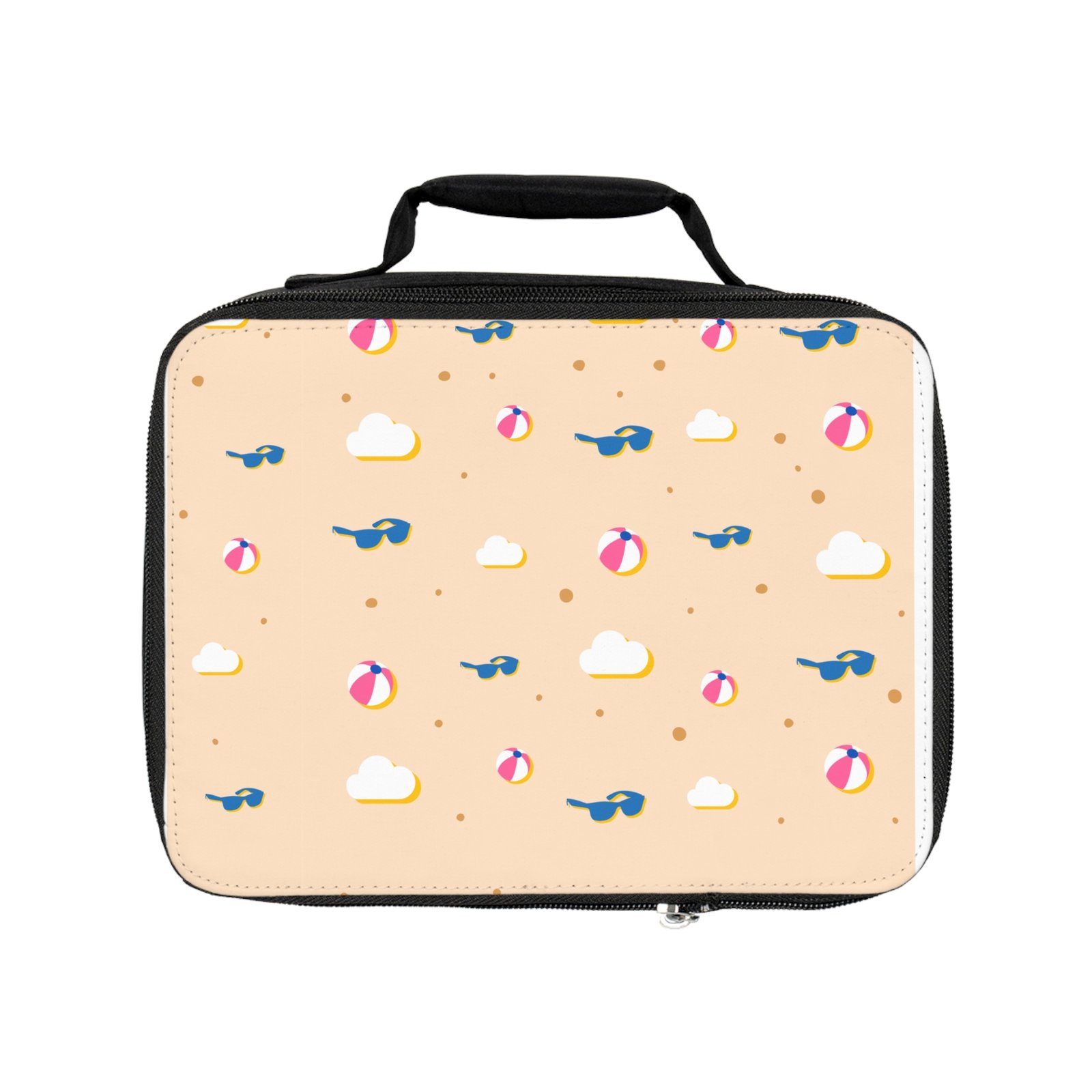 Beach Ball & Clouds Lunch Bag — Cute Summer Picnic Kids Tote