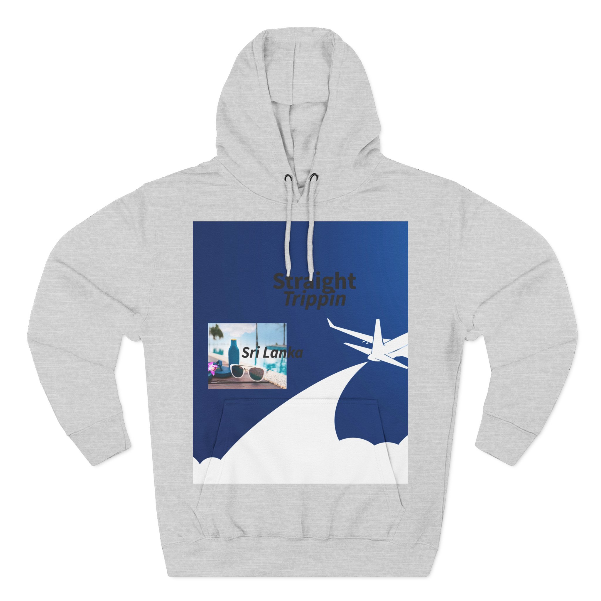 Travel Vibes Hoodie — 'Skybound Trippin' Plane Graphic Fleece Pullover