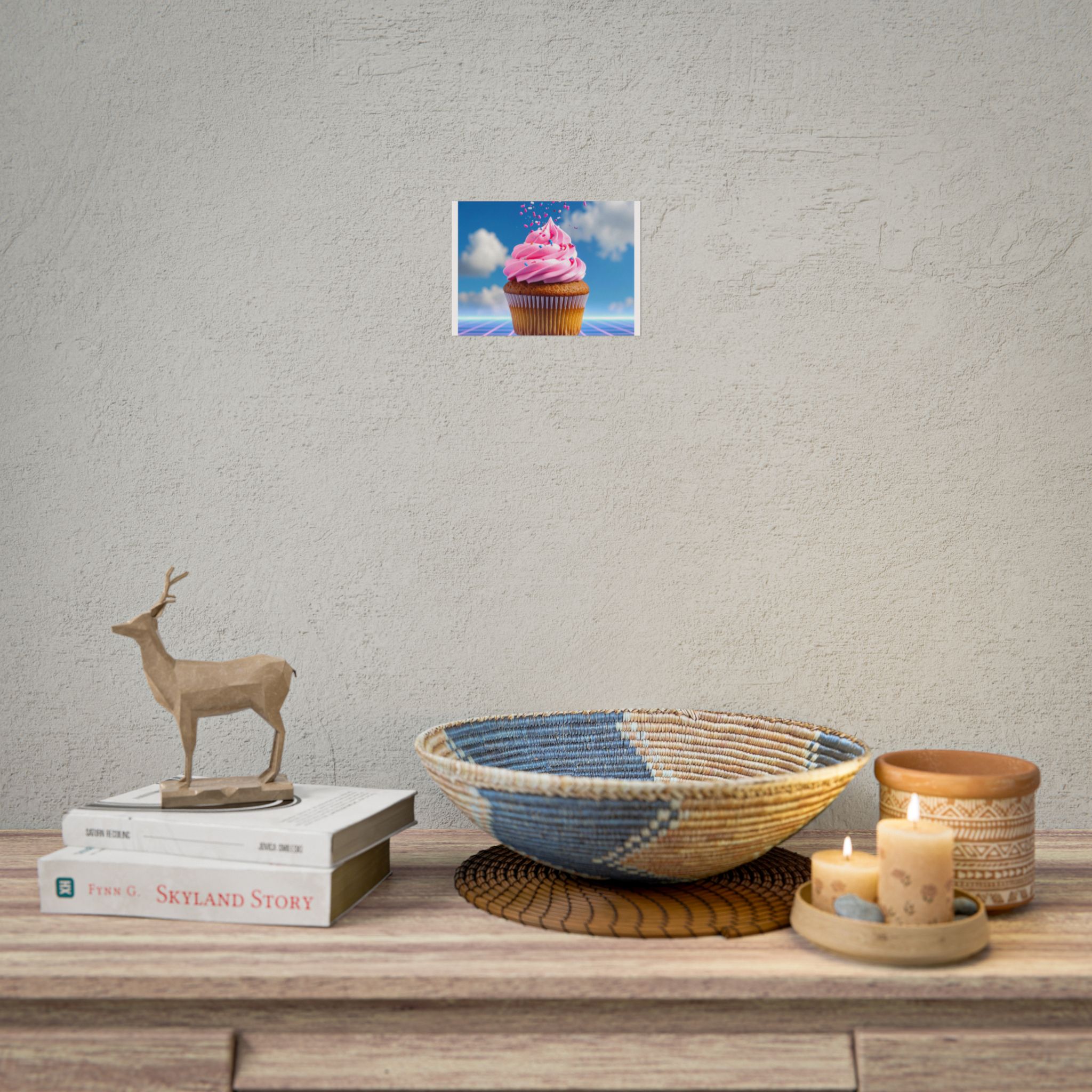 Cupcake Poster Print — Retro Vaporwave Dessert Wall Art (Rolled Poster) - Image 12