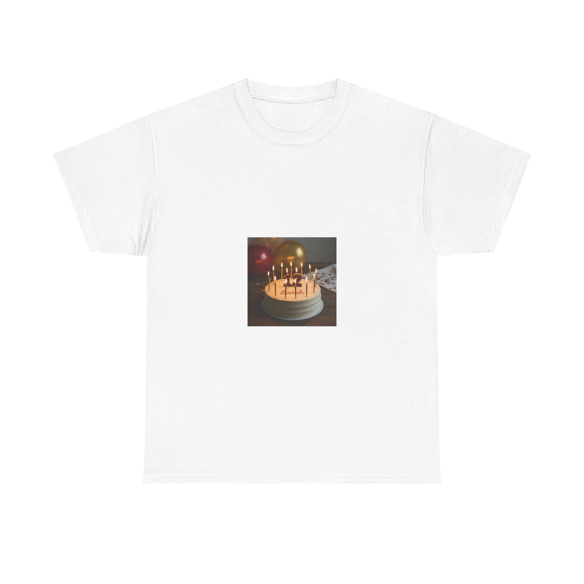 Birthday Cake T-Shirt — Retro Candle Celebration Tee