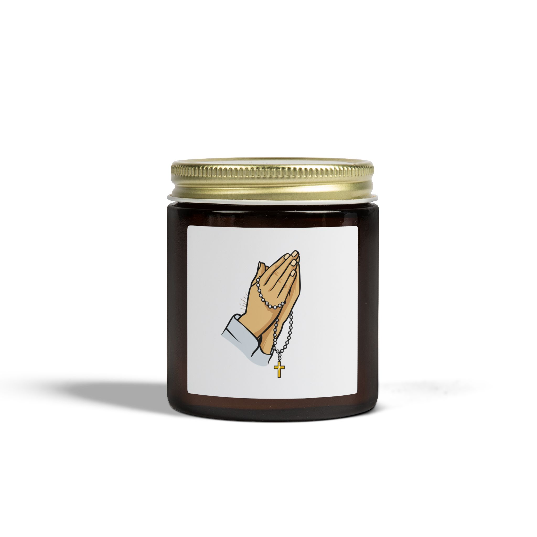 Praying Hands Coconut Apricot Candle — Scented Soy Jar (4oz & 9oz) - Image 65