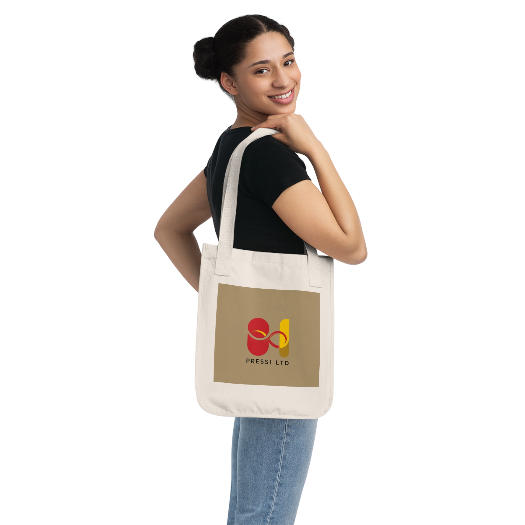 Organic Canvas Tote Bag — Retro Pressi Ltd Logo Eco Shopper - Image 4