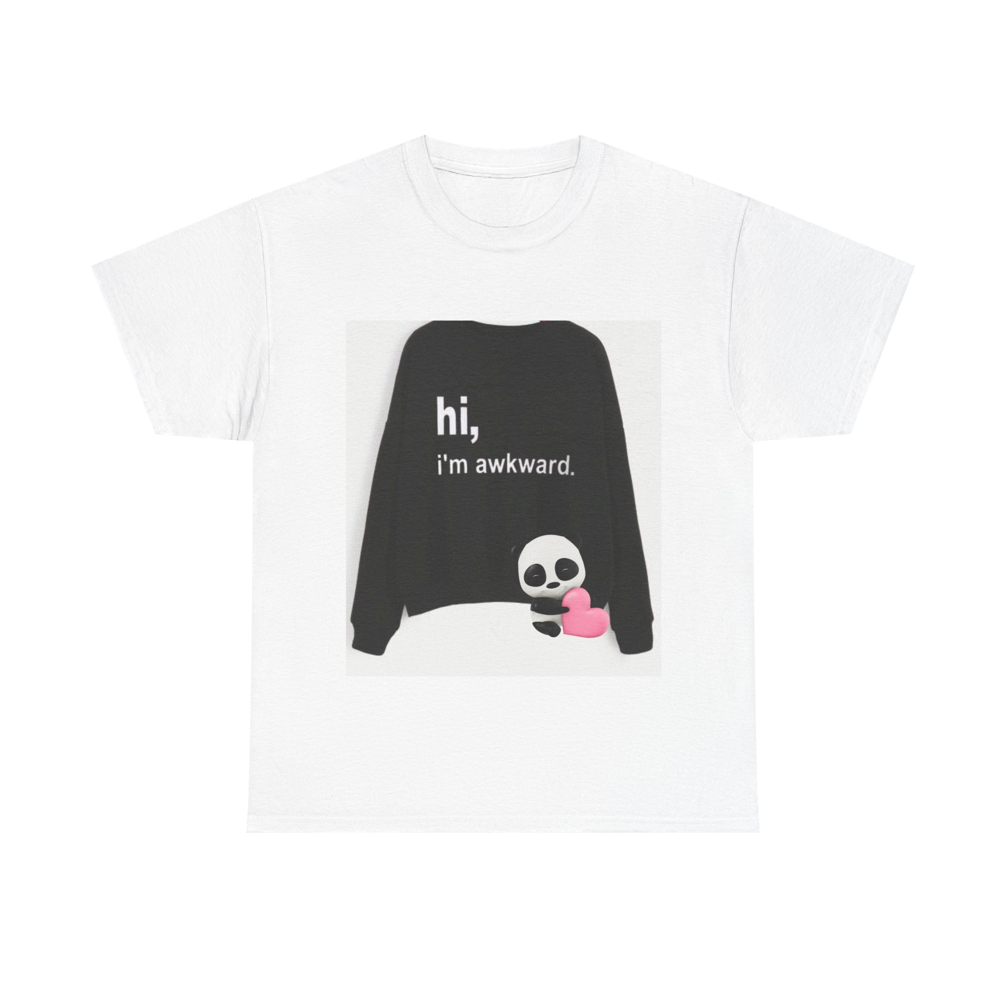 Awkward Panda T‑Shirt — "hi, i'm awkward." Cute Goth Graphic Tee