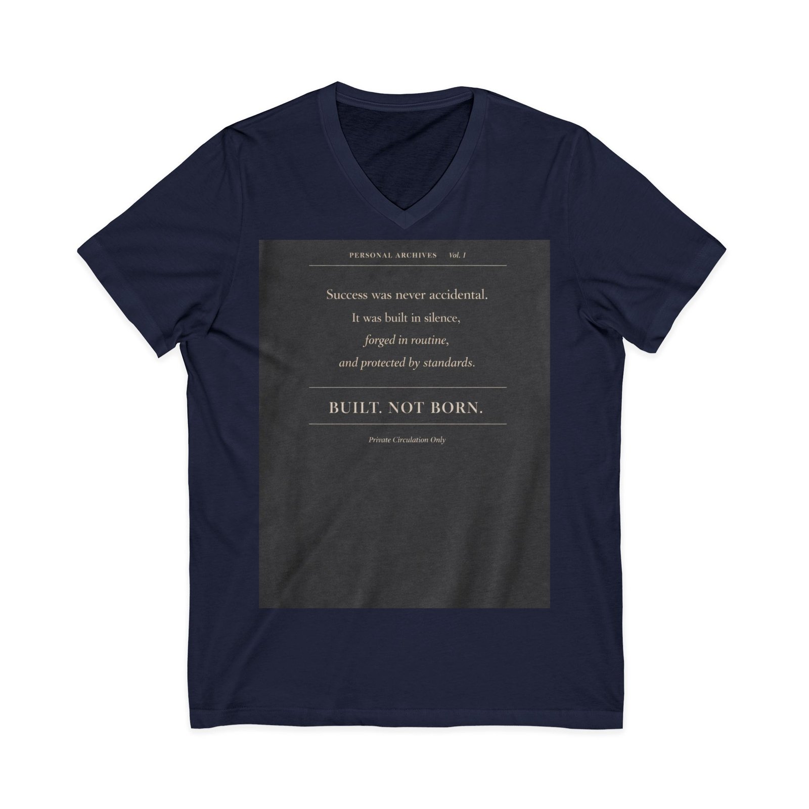 Inspirational Quote V-Neck Tee — "Built, Not Born" Motivational Shirt - Image 21