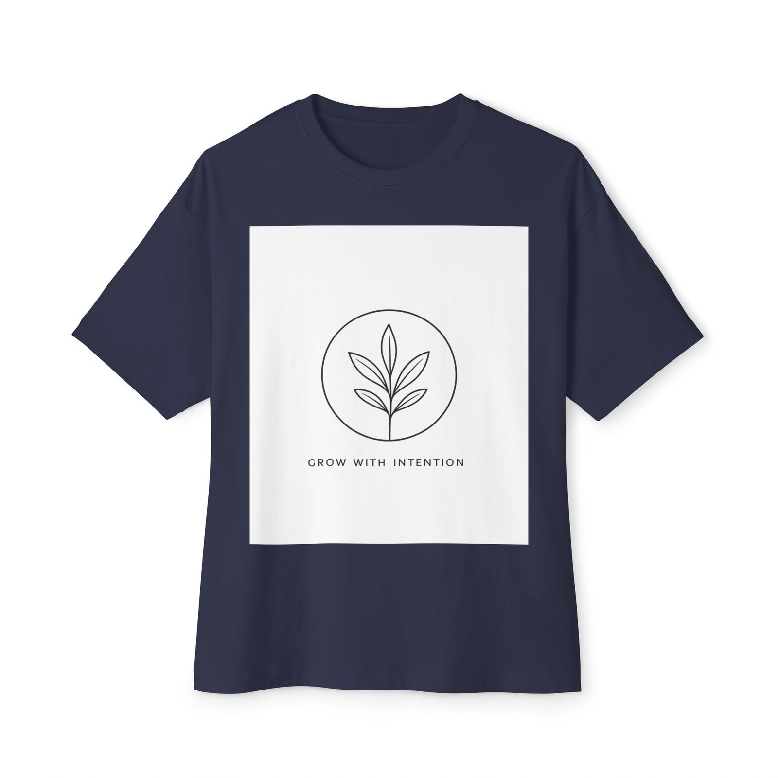 Minimal Plant Graphic Tee — "Grow With Kindness" Boxy Shirt - Image 21