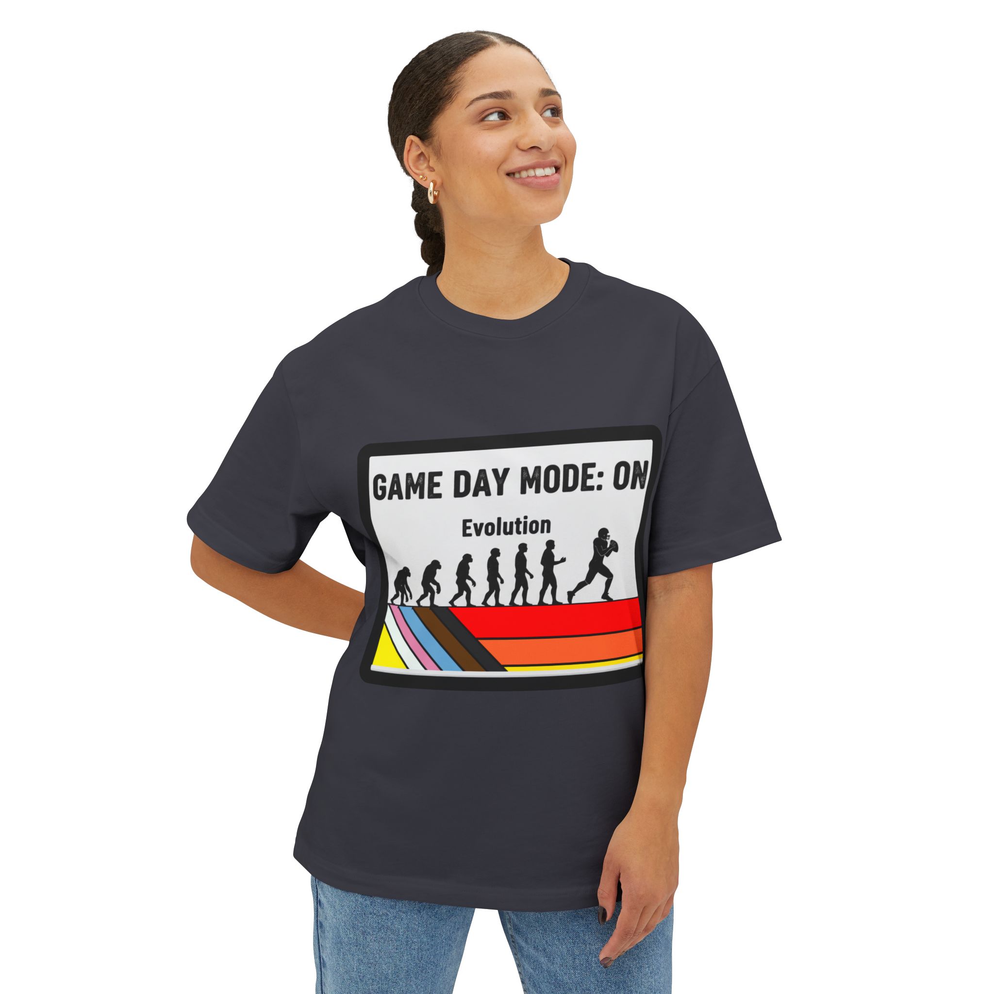 Game Day Mode: On Tee — Evolution Football Retro Graphic T‑Shirt - Image 15