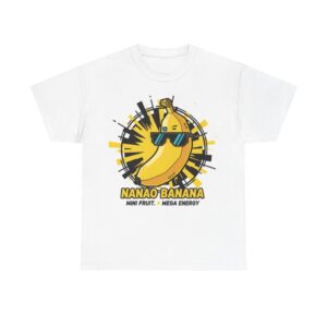 Banana Energy Graphic Tee — "Nanao Banana" Cool Sunglasses Fruit Shirt