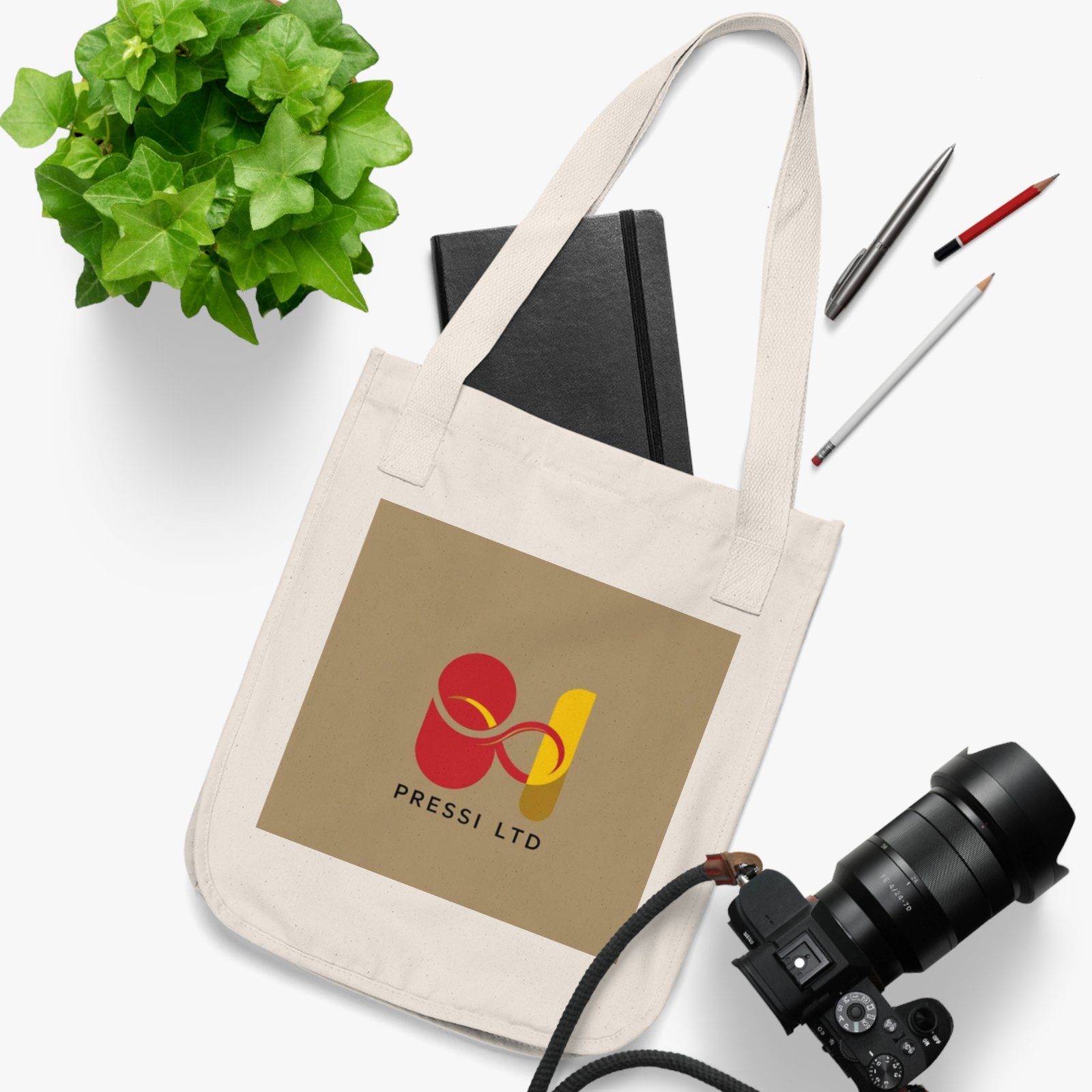 Organic Canvas Tote Bag — Retro Pressi Ltd Logo Eco Shopper - Image 3