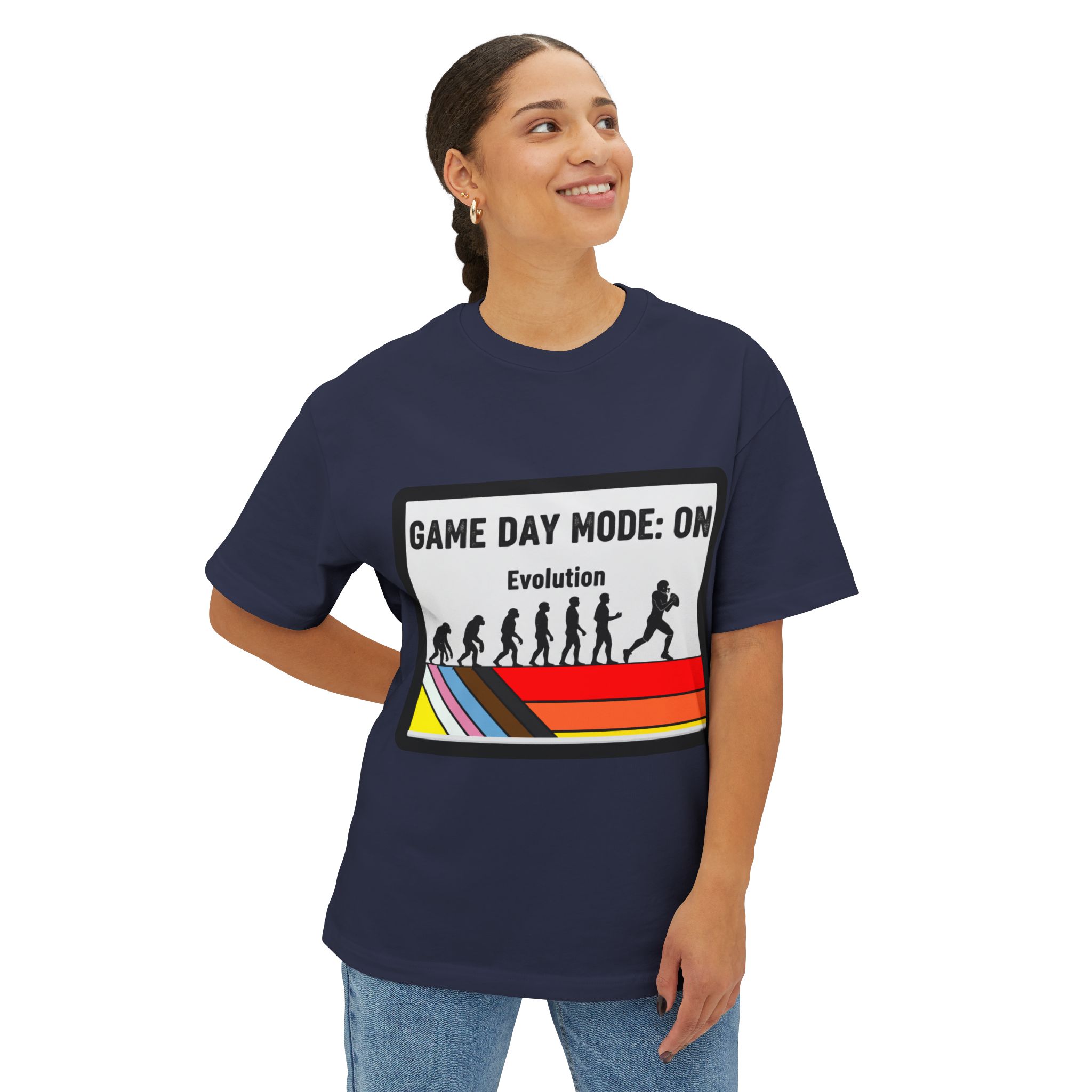 Game Day Mode: On Tee — Evolution Football Retro Graphic T‑Shirt - Image 23