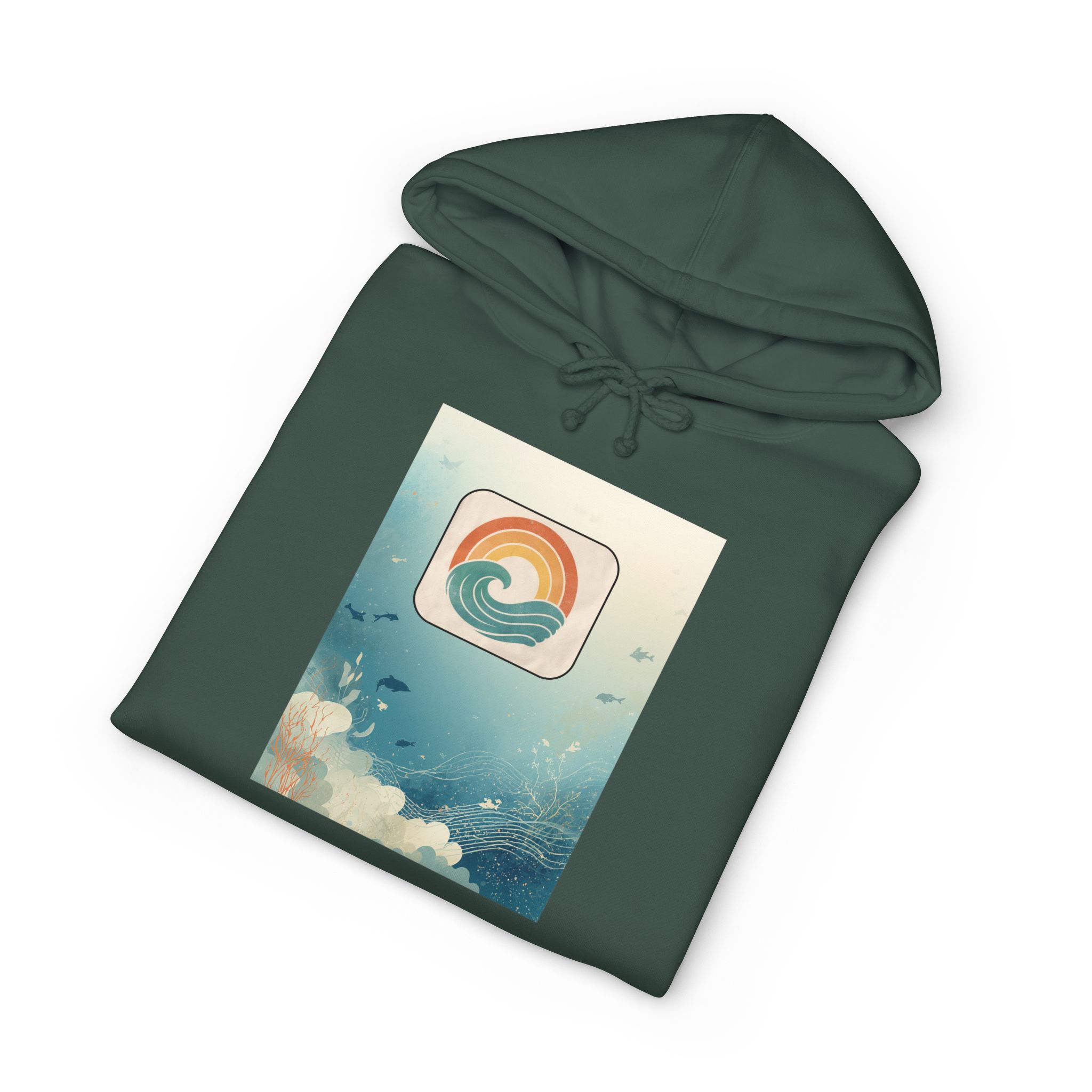 Vintage Sunset Wave Hoodie — Retro Surf Graphic Pullover - Image 7