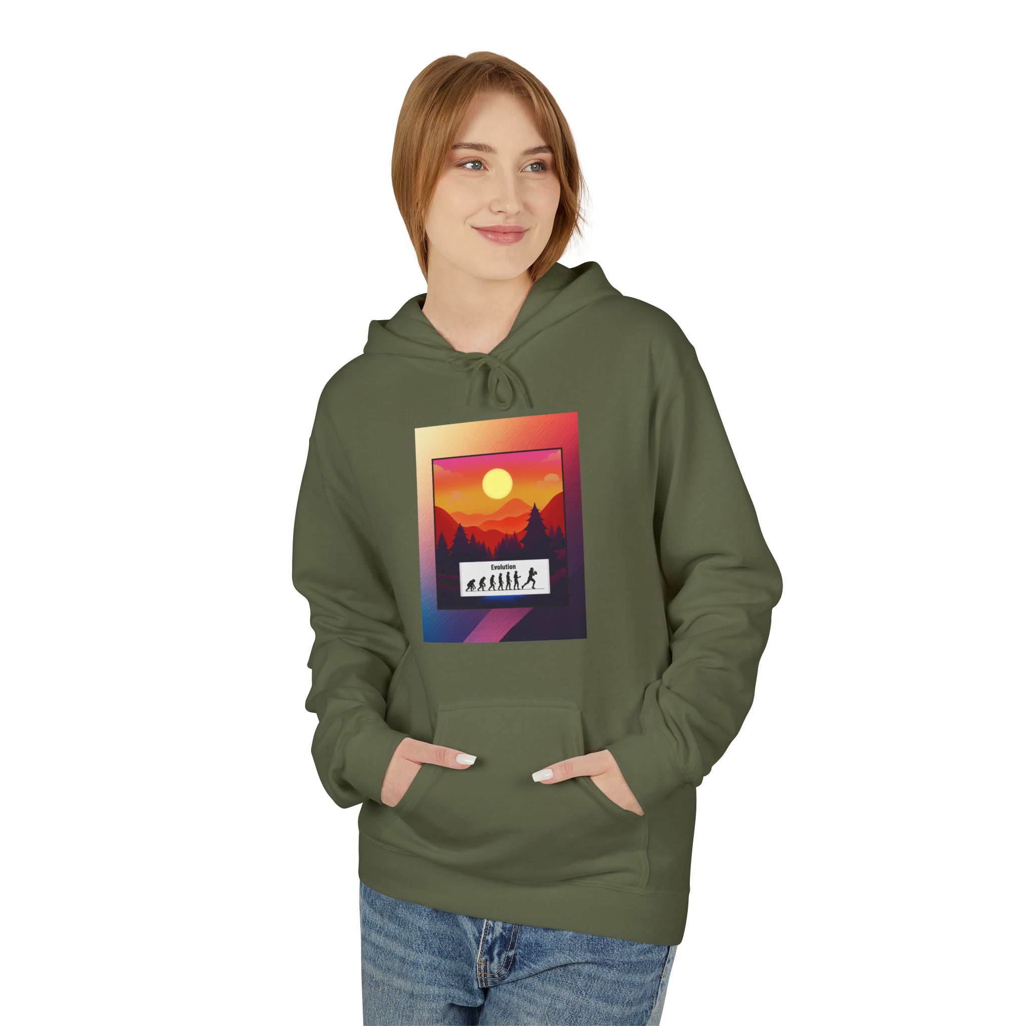 Sunset Hike Hoodie — Retro Mountain Sunset Graphic Hoodie - Image 15