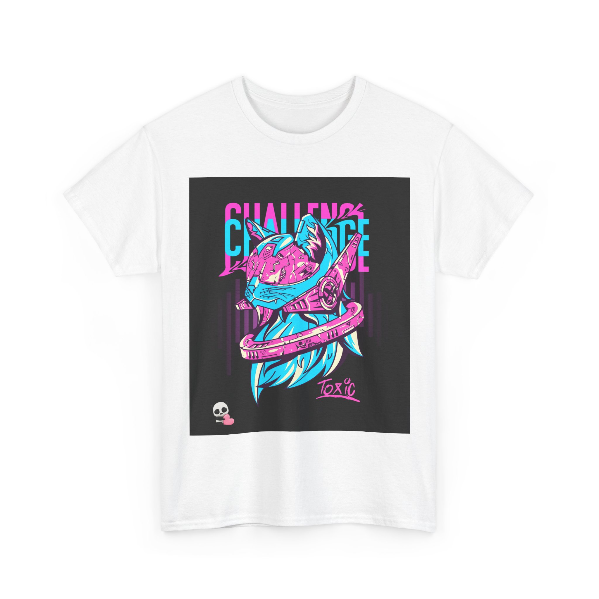 T-Shirt — Neon Snake Heart Graphic Tee (“Challenge Accepted”) - Image 3