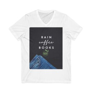 Rain, Coffee & Books V-Neck Tee