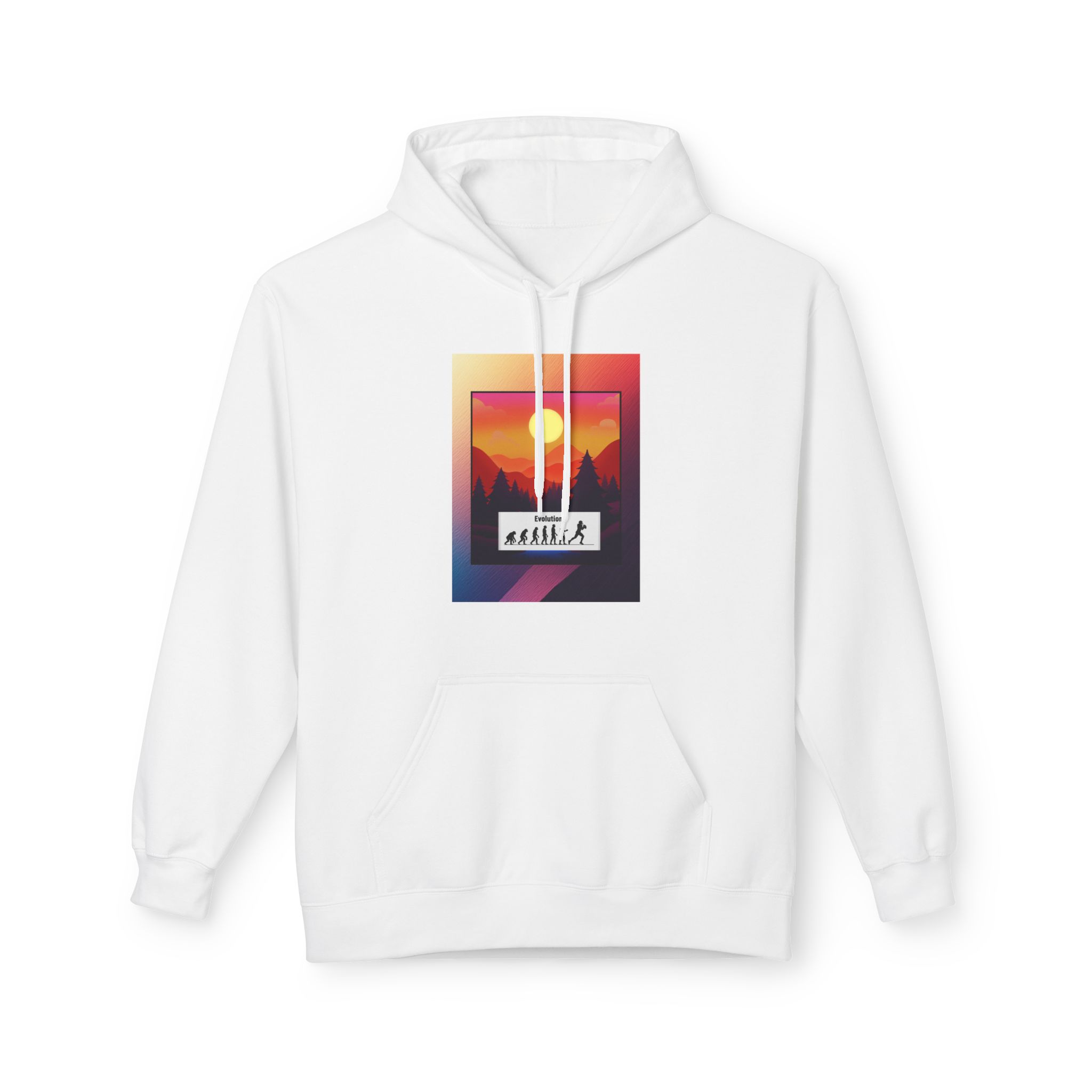 Sunset Hike Hoodie — Retro Mountain Sunset Graphic Hoodie