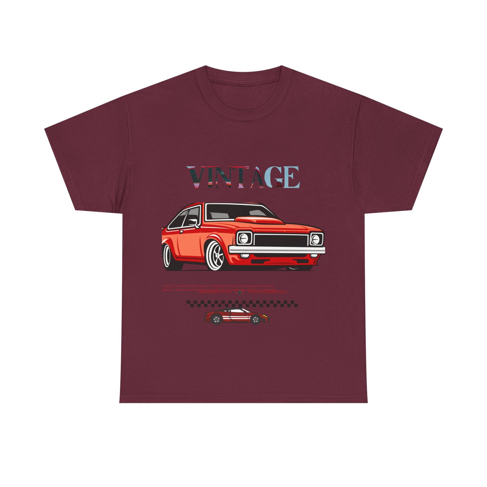 Vintage Red Muscle Car T-Shirt — Retro Classic Car Tee for Auto Enthusiasts - Image 5