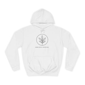 College Logo Hoodie - Minimal Campus Crest Sweatshirt