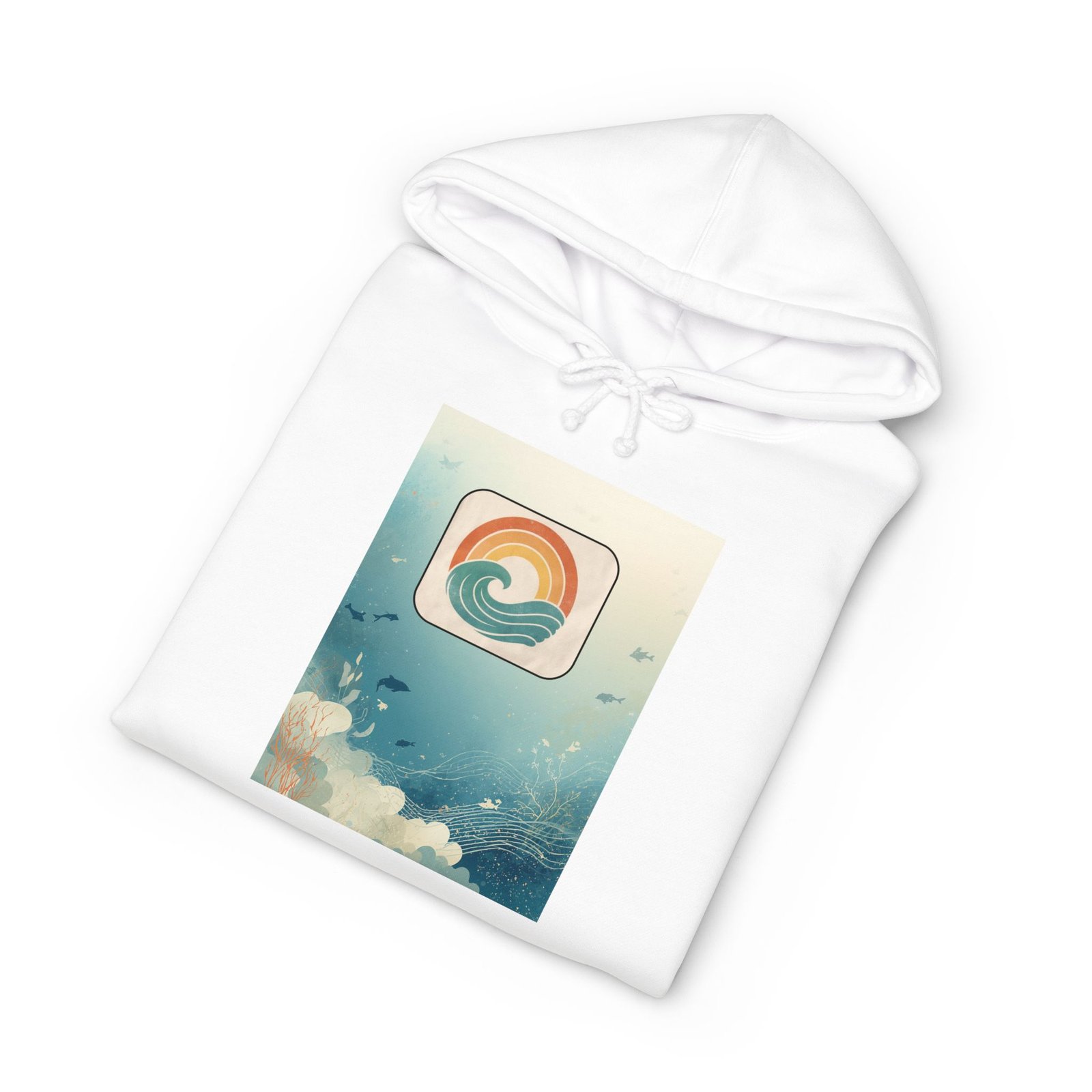 Vintage Sunset Wave Hoodie — Retro Surf Graphic Pullover - Image 3