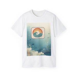 Retro Ocean Wave T-Shirt — Vintage Sunset Surf Graphic Tee