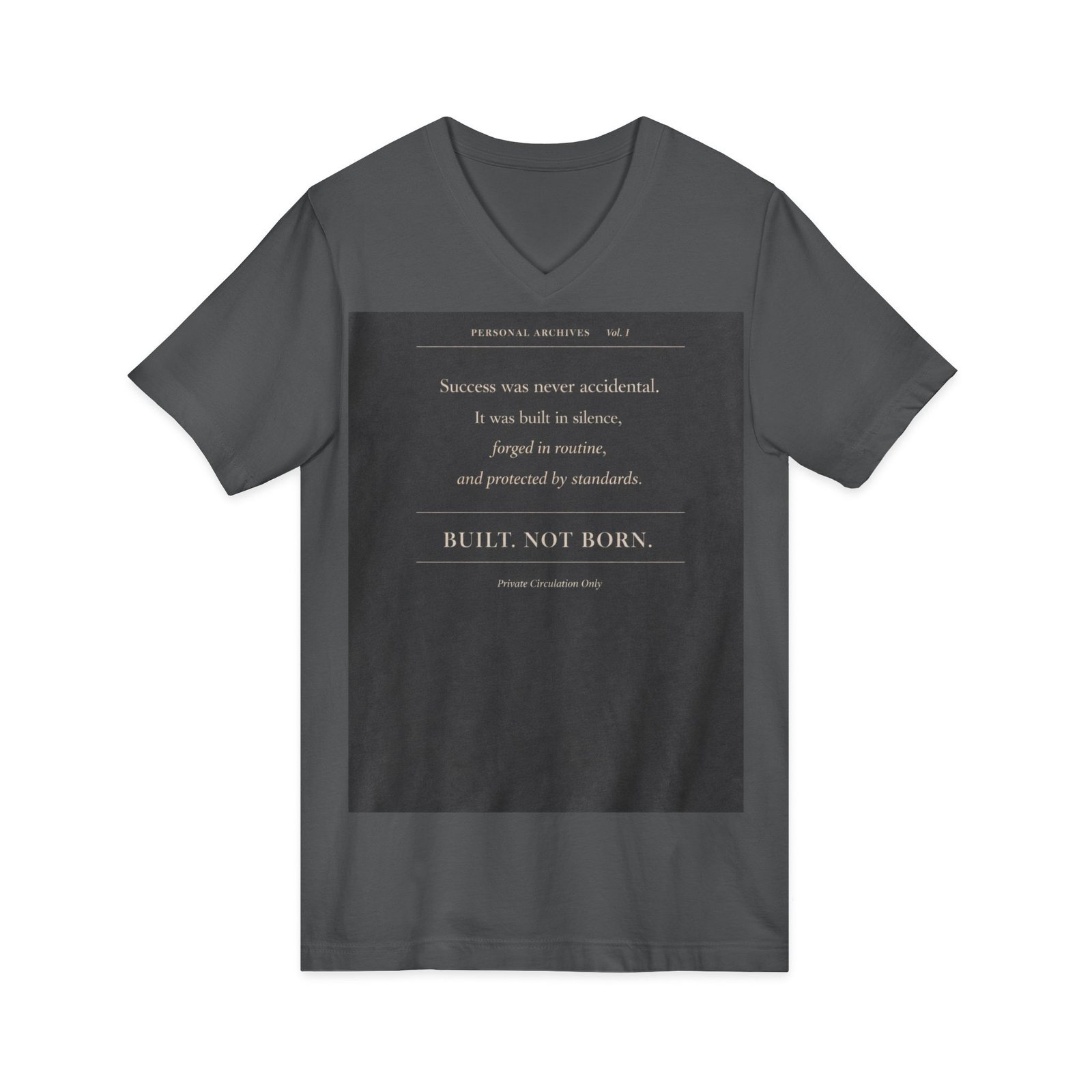 Inspirational Quote V-Neck Tee — "Built, Not Born" Motivational Shirt - Image 19