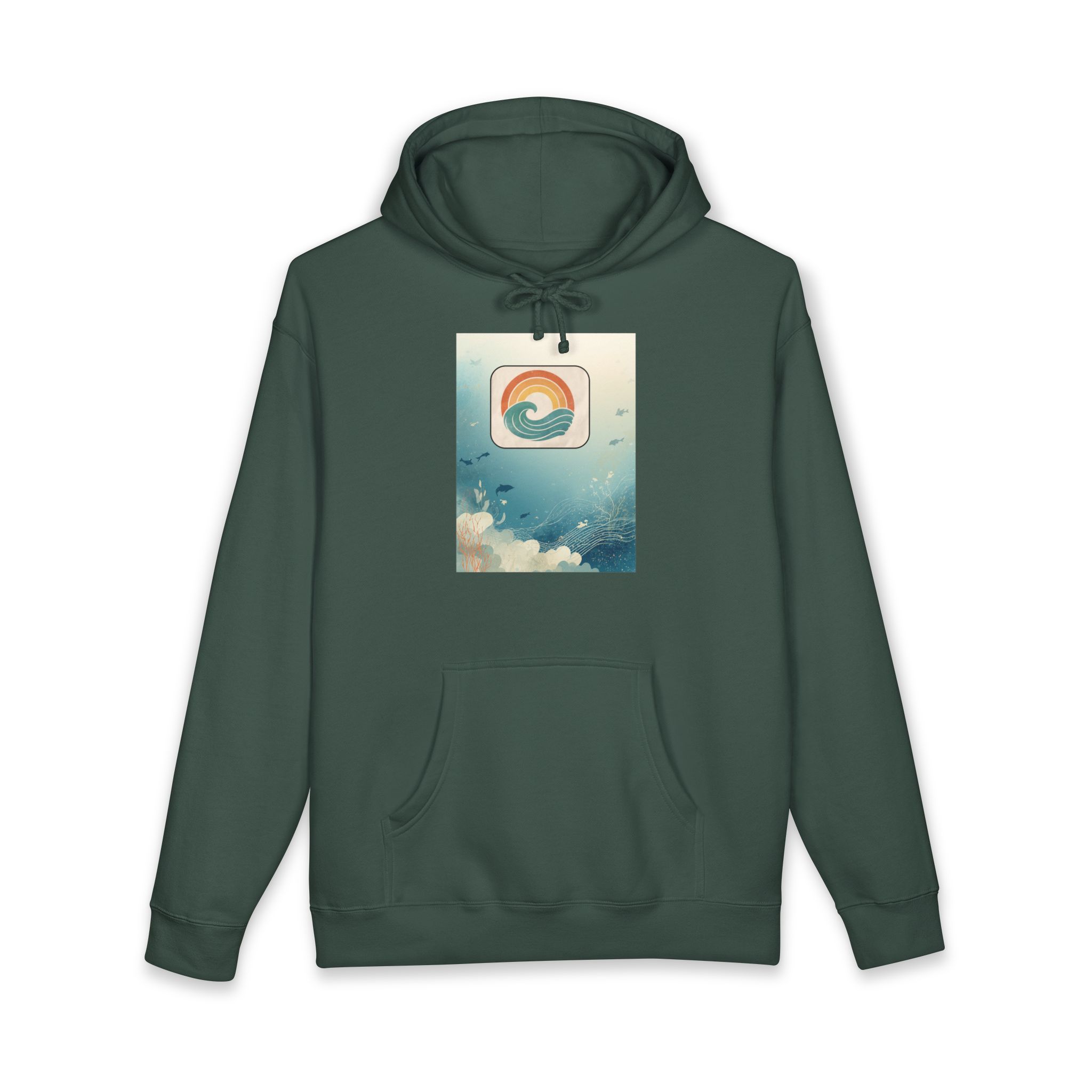Vintage Sunset Wave Hoodie — Retro Surf Graphic Pullover - Image 5