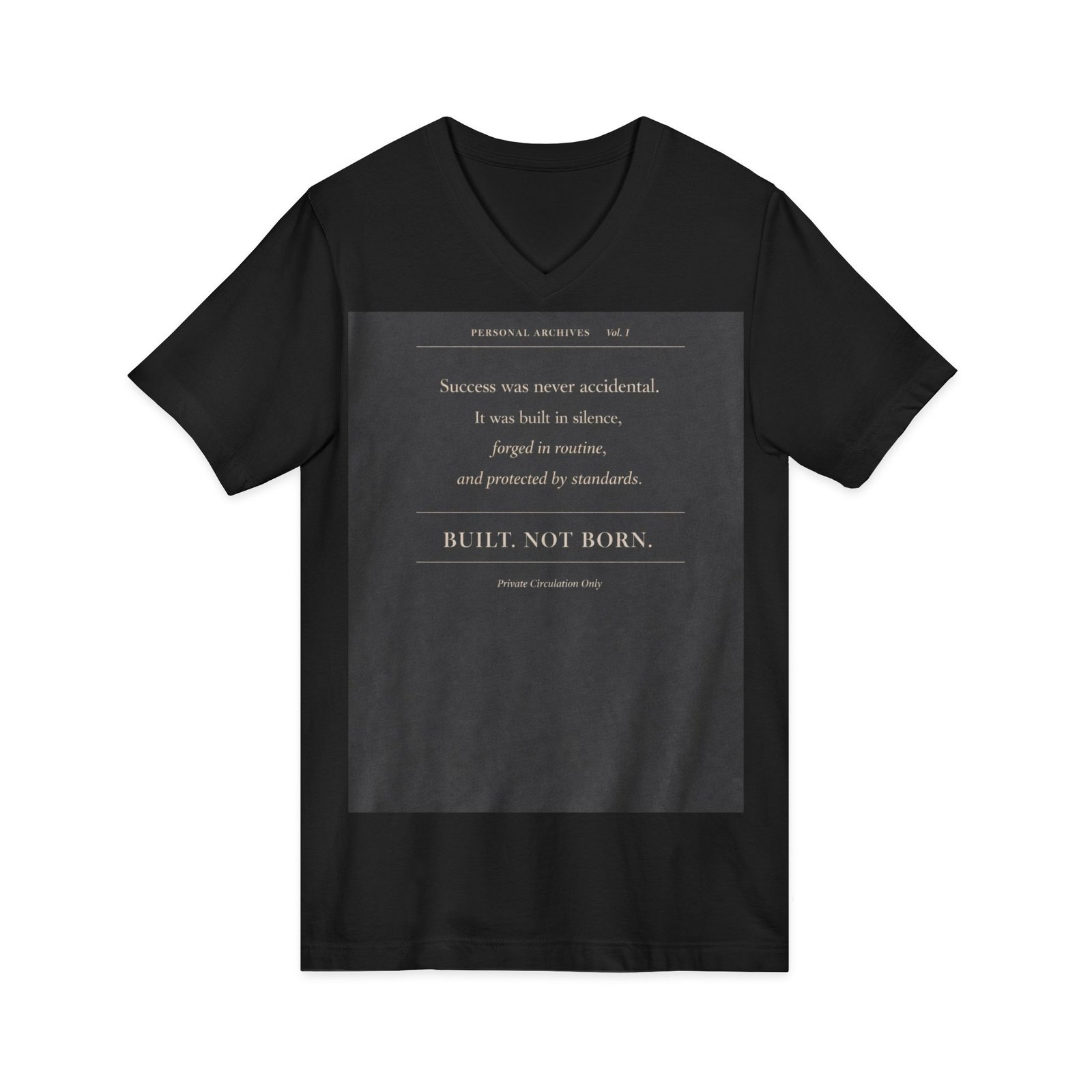 Inspirational Quote V-Neck Tee — "Built, Not Born" Motivational Shirt - Image 7