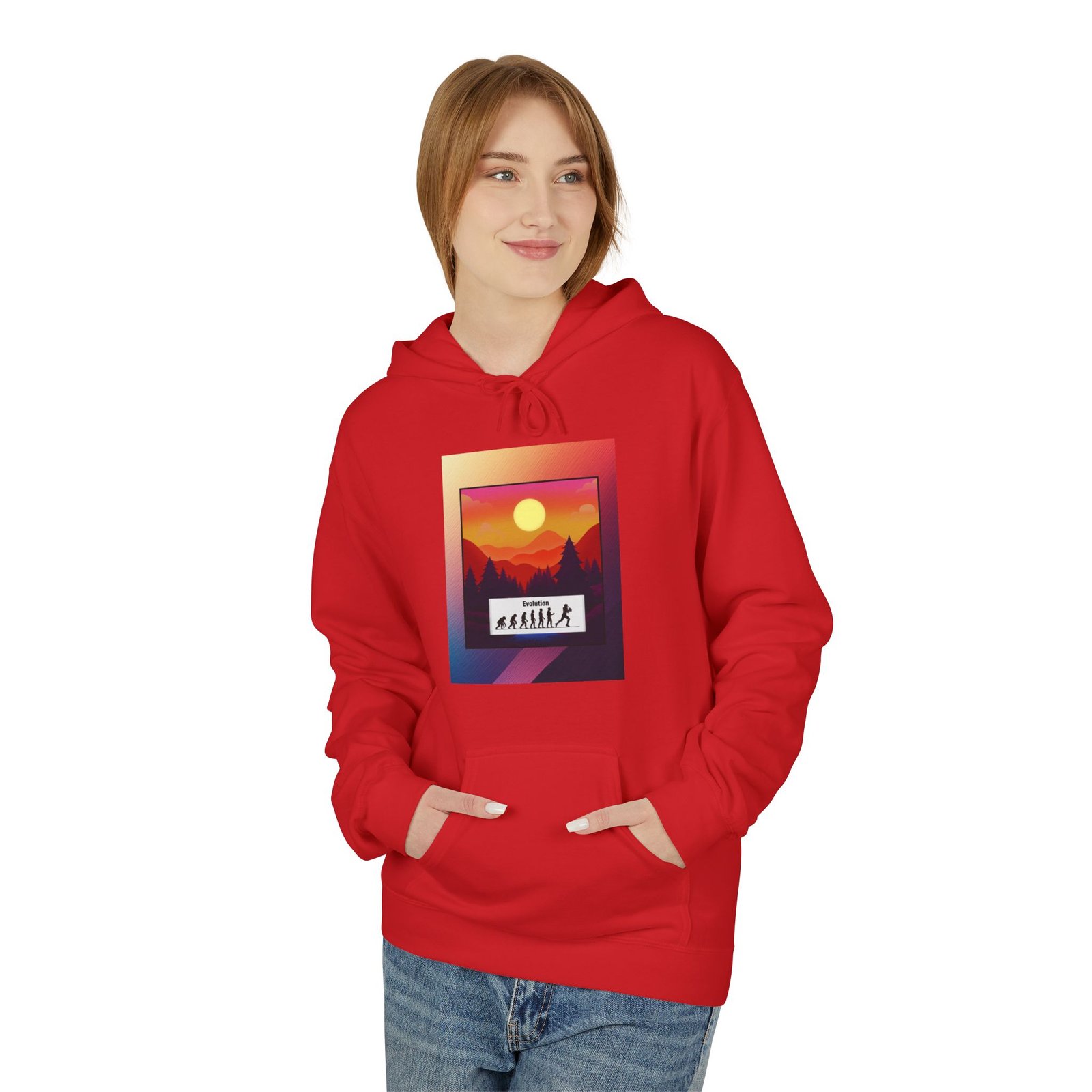 Sunset Hike Hoodie — Retro Mountain Sunset Graphic Hoodie - Image 19