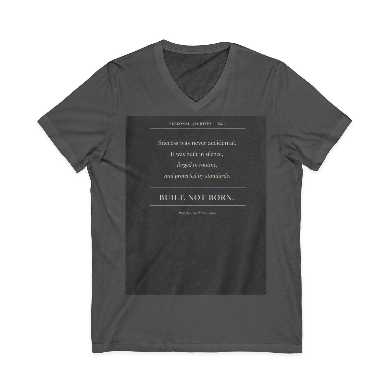 Inspirational Quote V-Neck Tee — "Built, Not Born" Motivational Shirt - Image 17