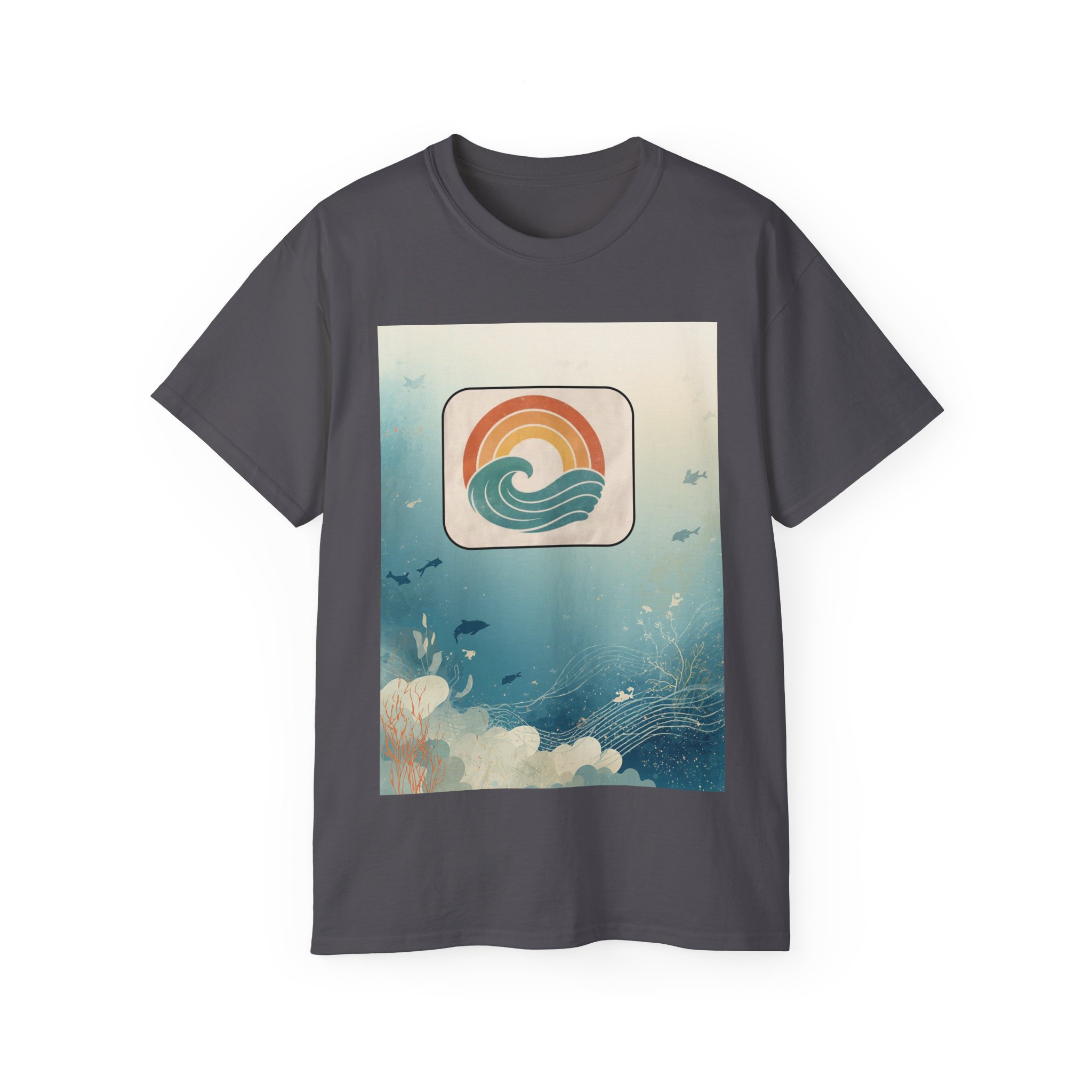 Retro Ocean Wave T-Shirt — Vintage Sunset Surf Graphic Tee - Image 41