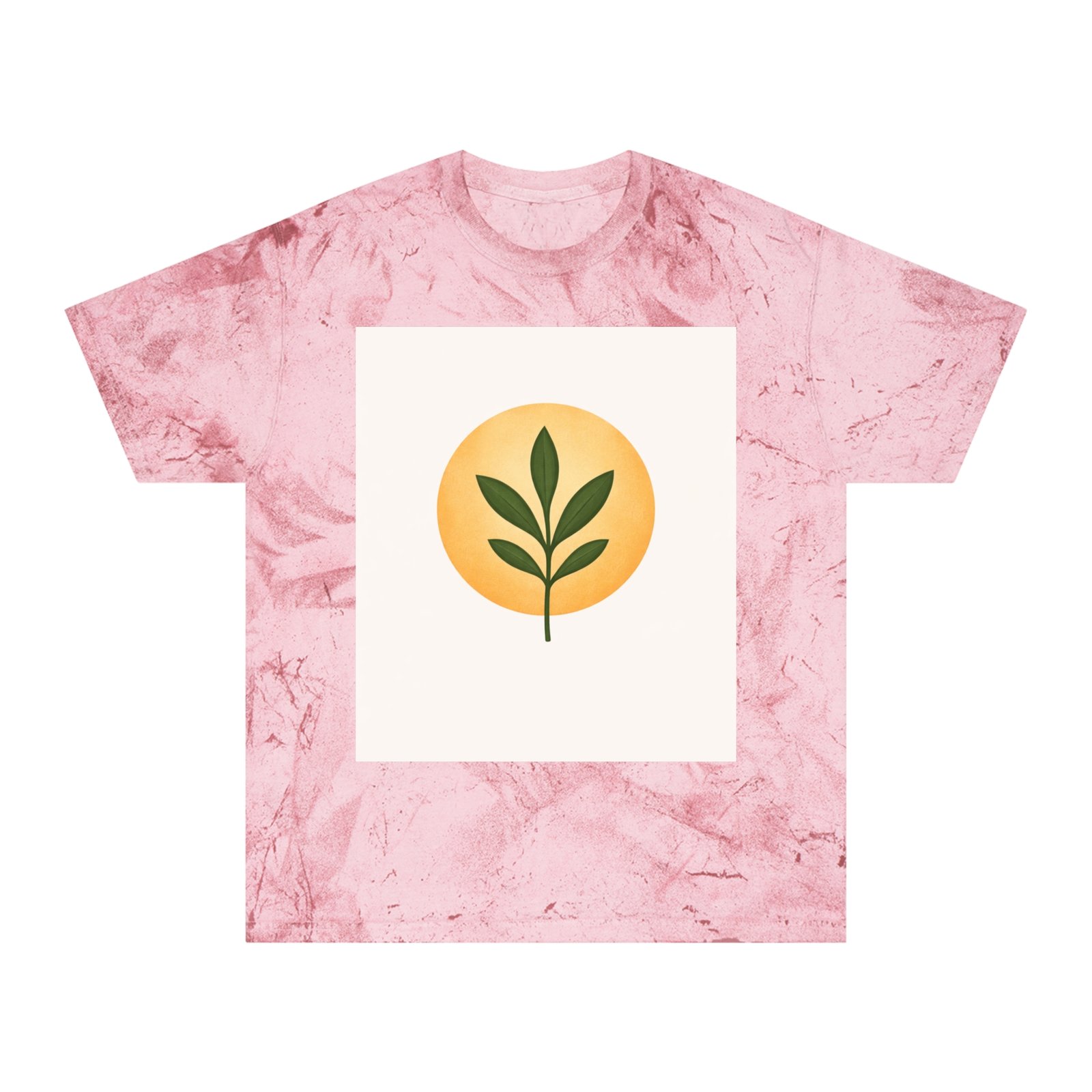 Golden Leaf Tee — Vintage Tie-Dye Plant Graphic T-Shirt - Image 21