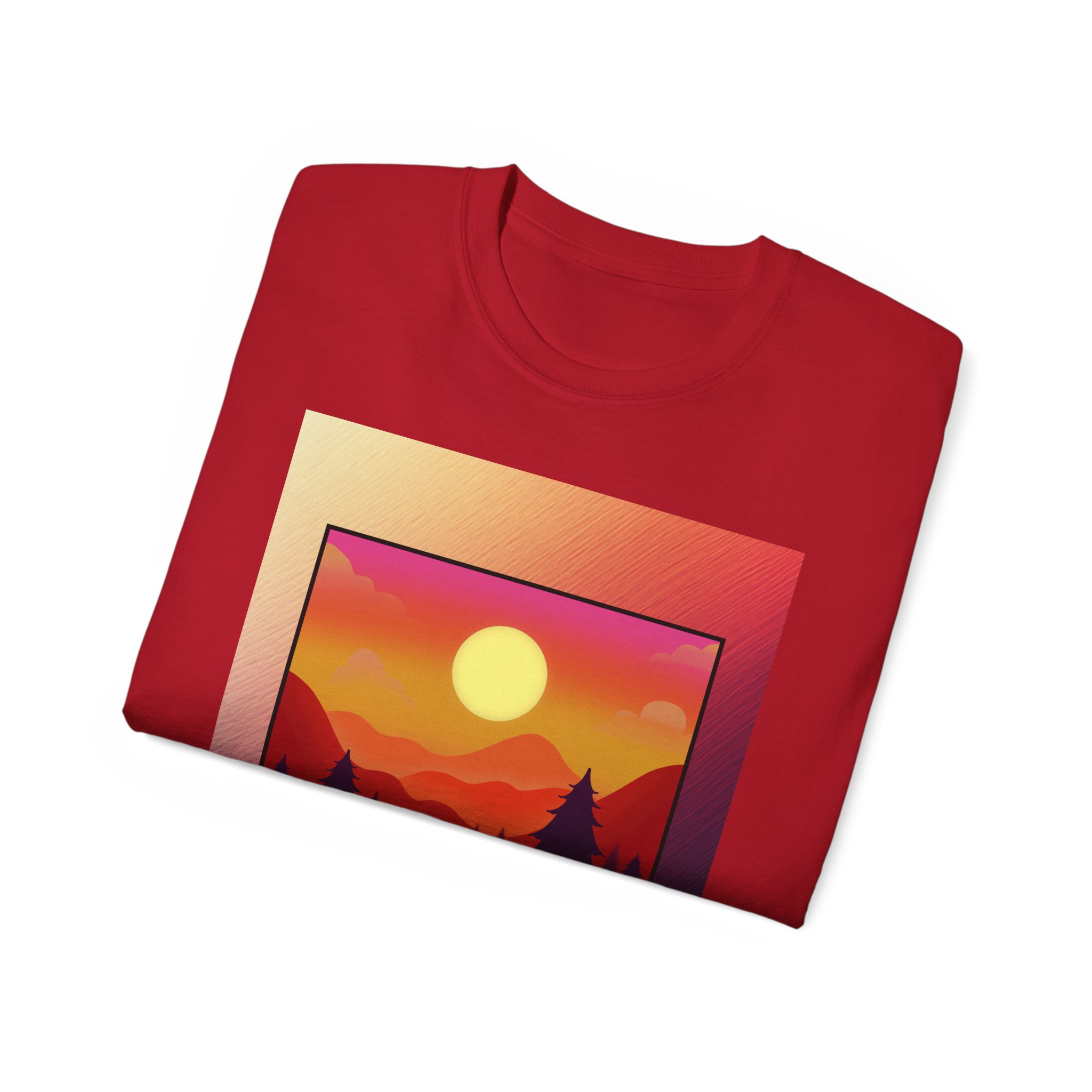 Evolution Hike T-Shirt — Sunset Mountain Silhouette Graphic Tee - Image 36