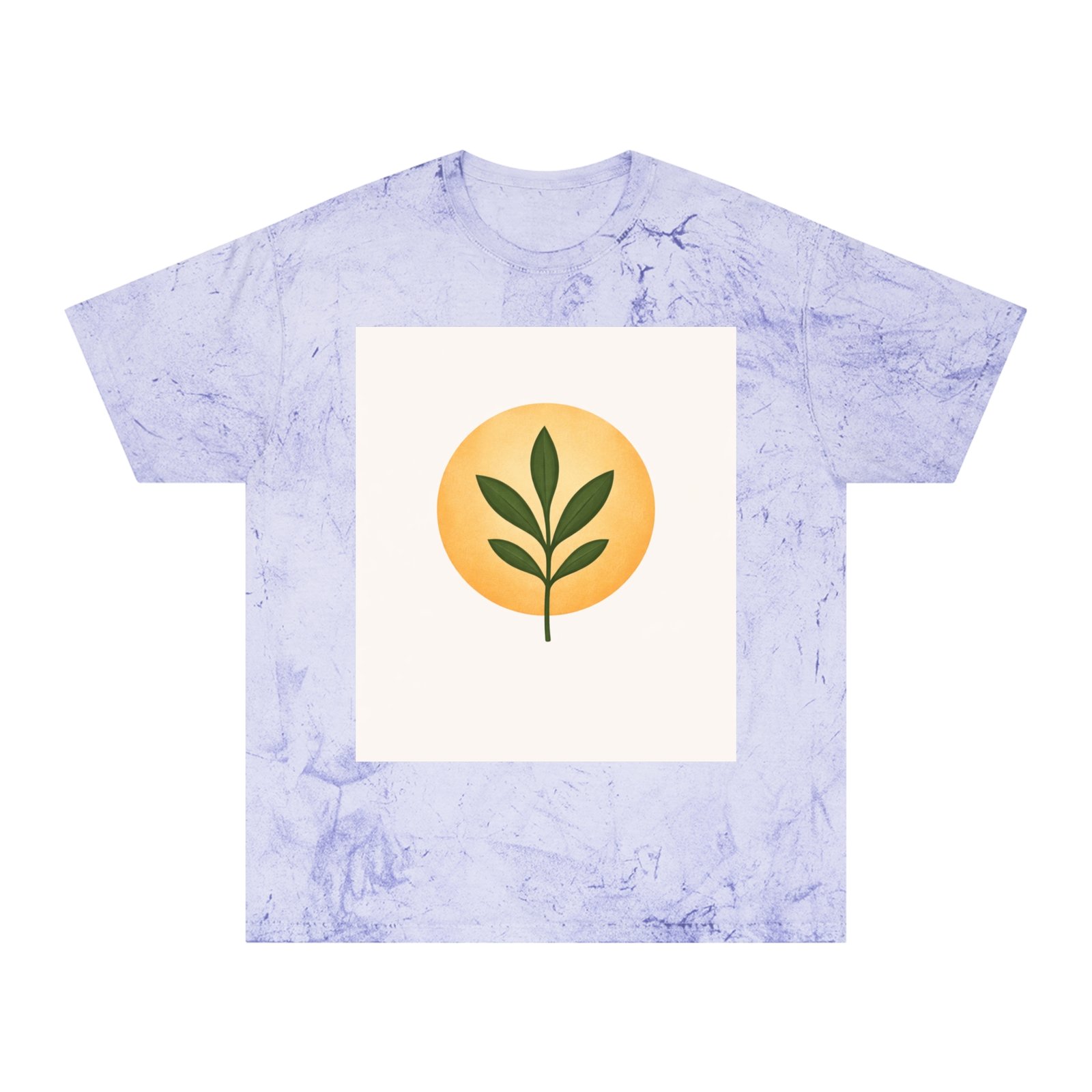 Golden Leaf Tee — Vintage Tie-Dye Plant Graphic T-Shirt - Image 17