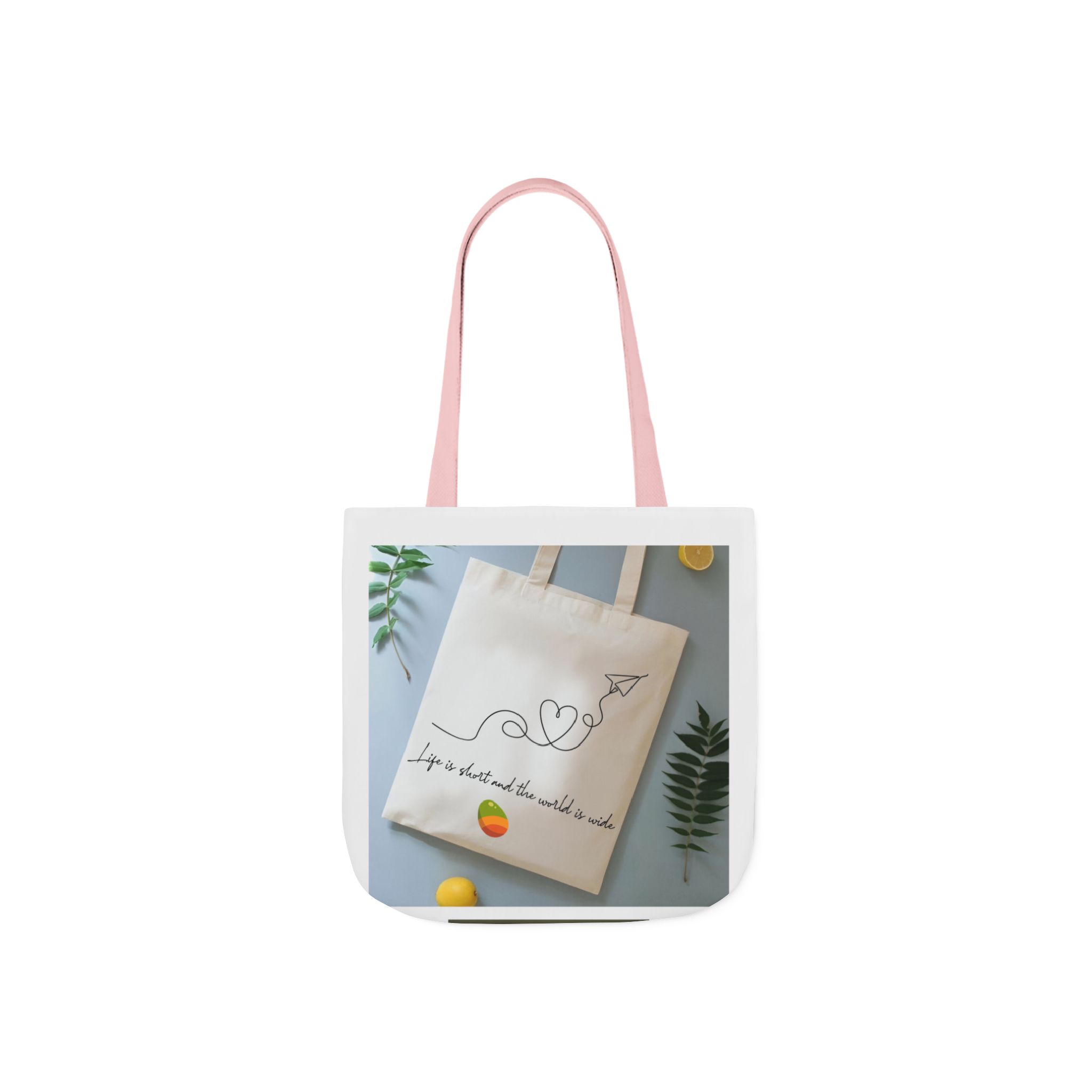 Canvas Tote Bag — 'Love Follows the Sun' Minimal Heart & Sun Illustration - Image 13