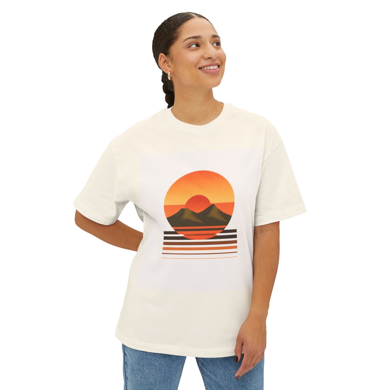 Sunset Mountains Boxy Tee - Image 11