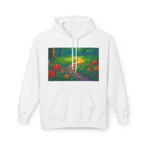 Hoodie - Colorful Flower Garden Path Print