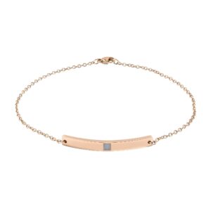 Engravable Curved Bar Anklet — Personalized Minimalist Gold/Rose Gold Anklet