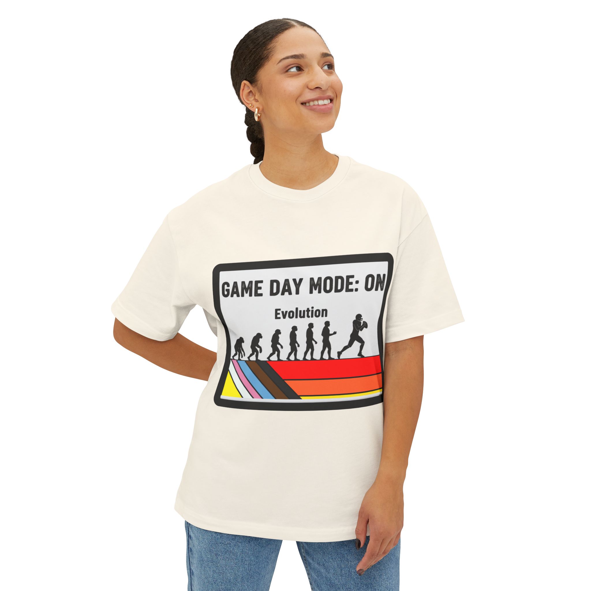 Game Day Mode: On Tee — Evolution Football Retro Graphic T‑Shirt - Image 11