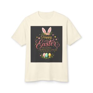 Easter Bunny Vibes Tee – Pastel "Thanks" Graphic Cotton T-Shirt
