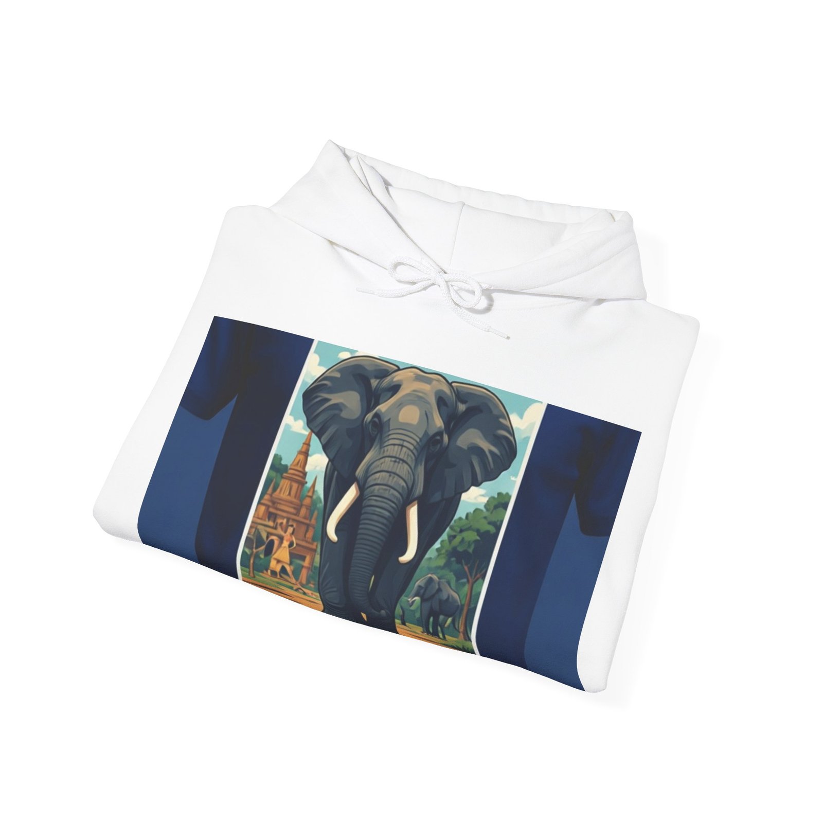 Elephant Temple Hoodie — Majestic Asian Elephant Graphic Pullover - Image 4