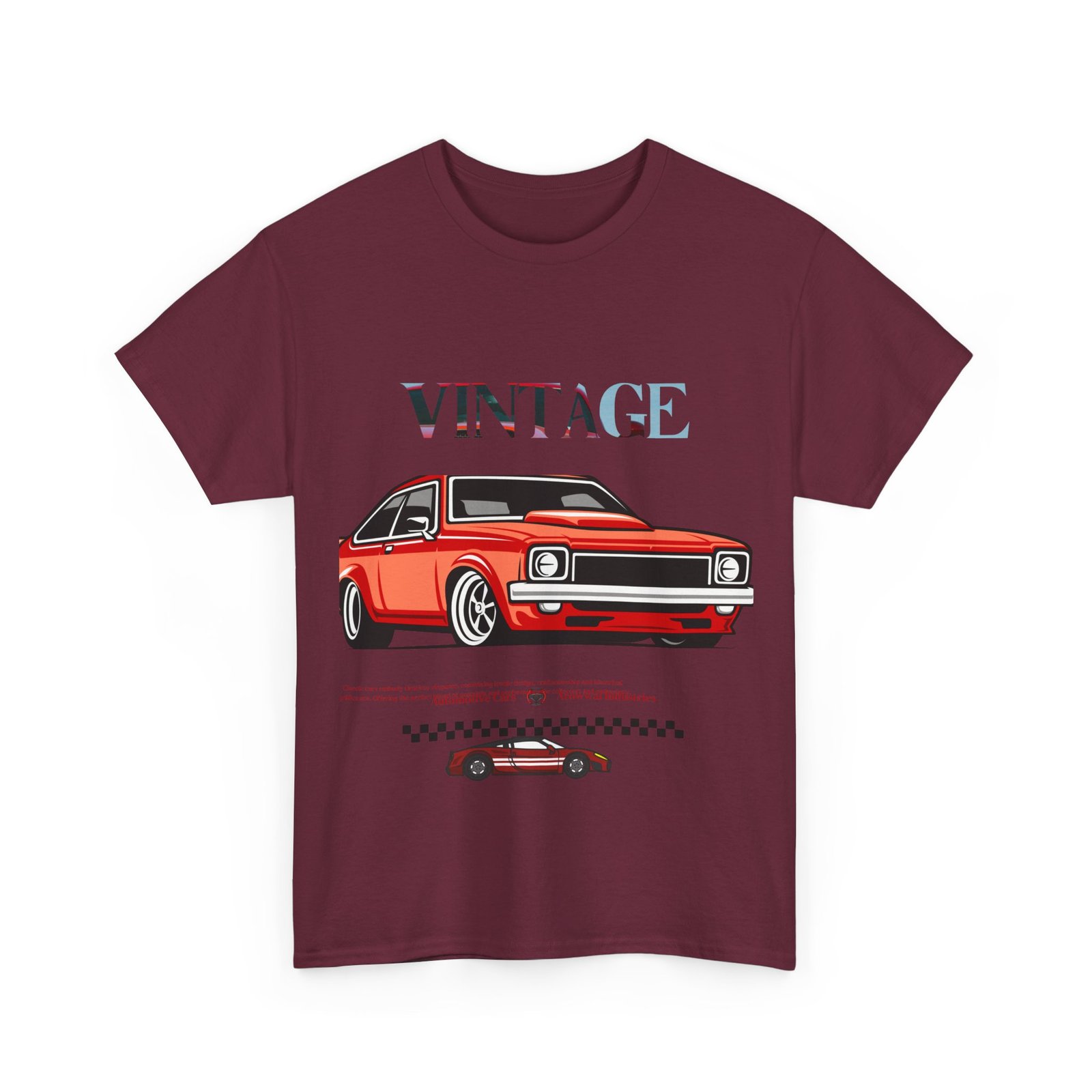 Vintage Red Muscle Car T-Shirt — Retro Classic Car Tee for Auto Enthusiasts - Image 7