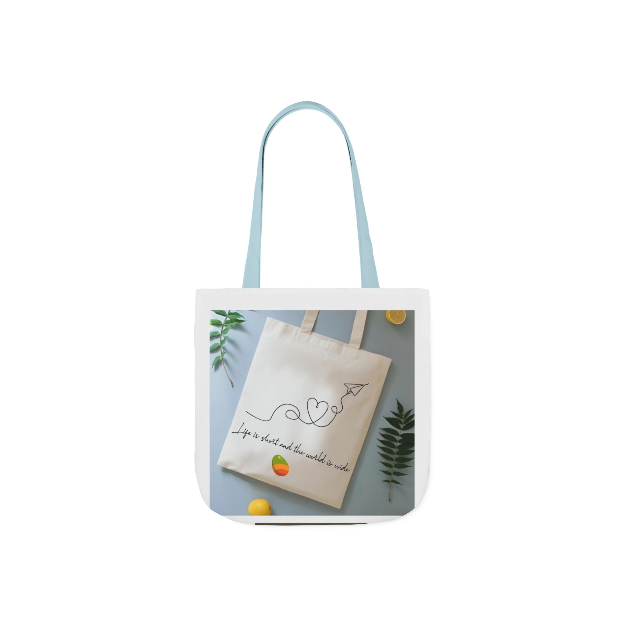 Canvas Tote Bag — 'Love Follows the Sun' Minimal Heart & Sun Illustration - Image 9