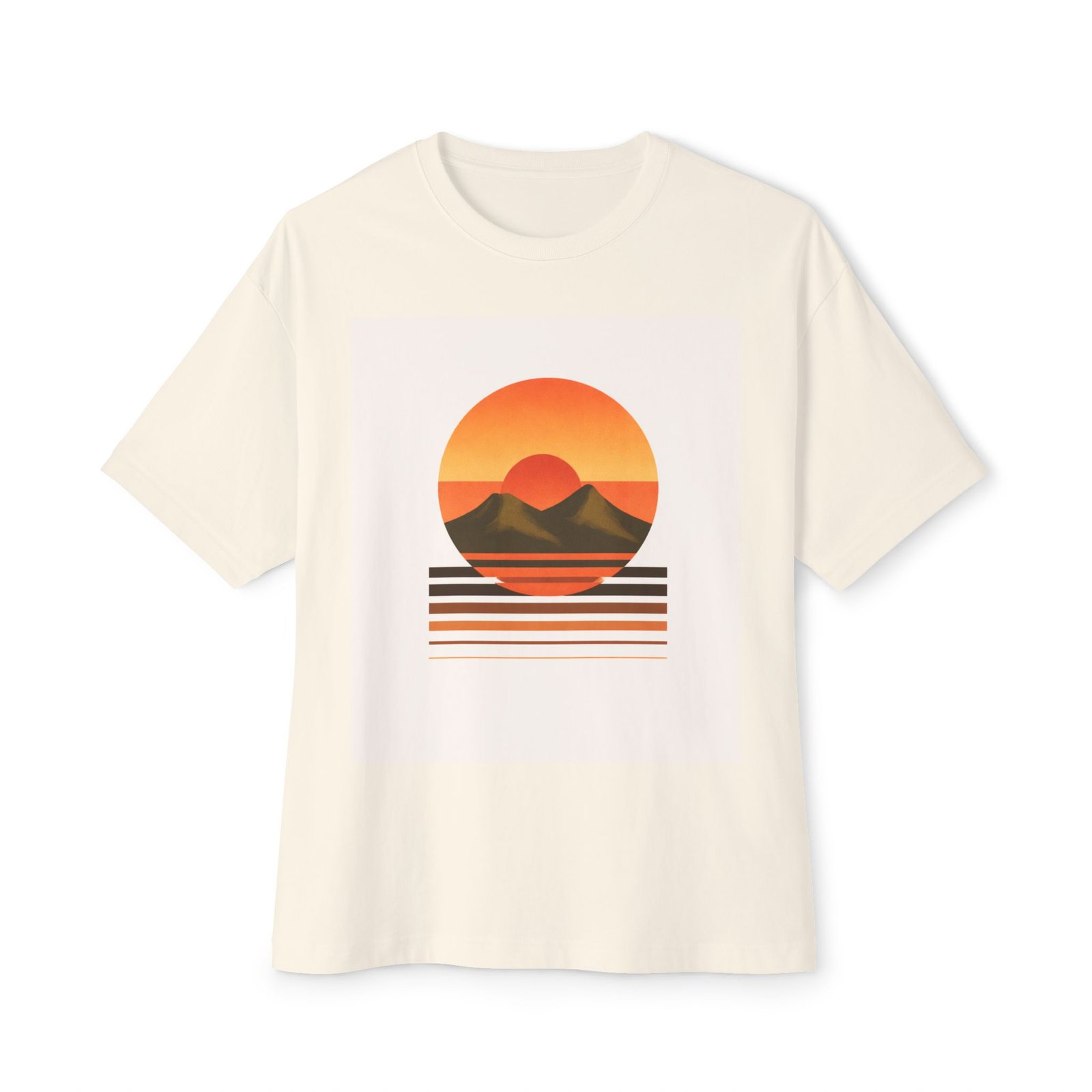Sunset Mountains Boxy Tee - Image 9