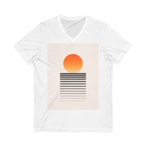 Minimal Sunset Abstract V-Neck Tee