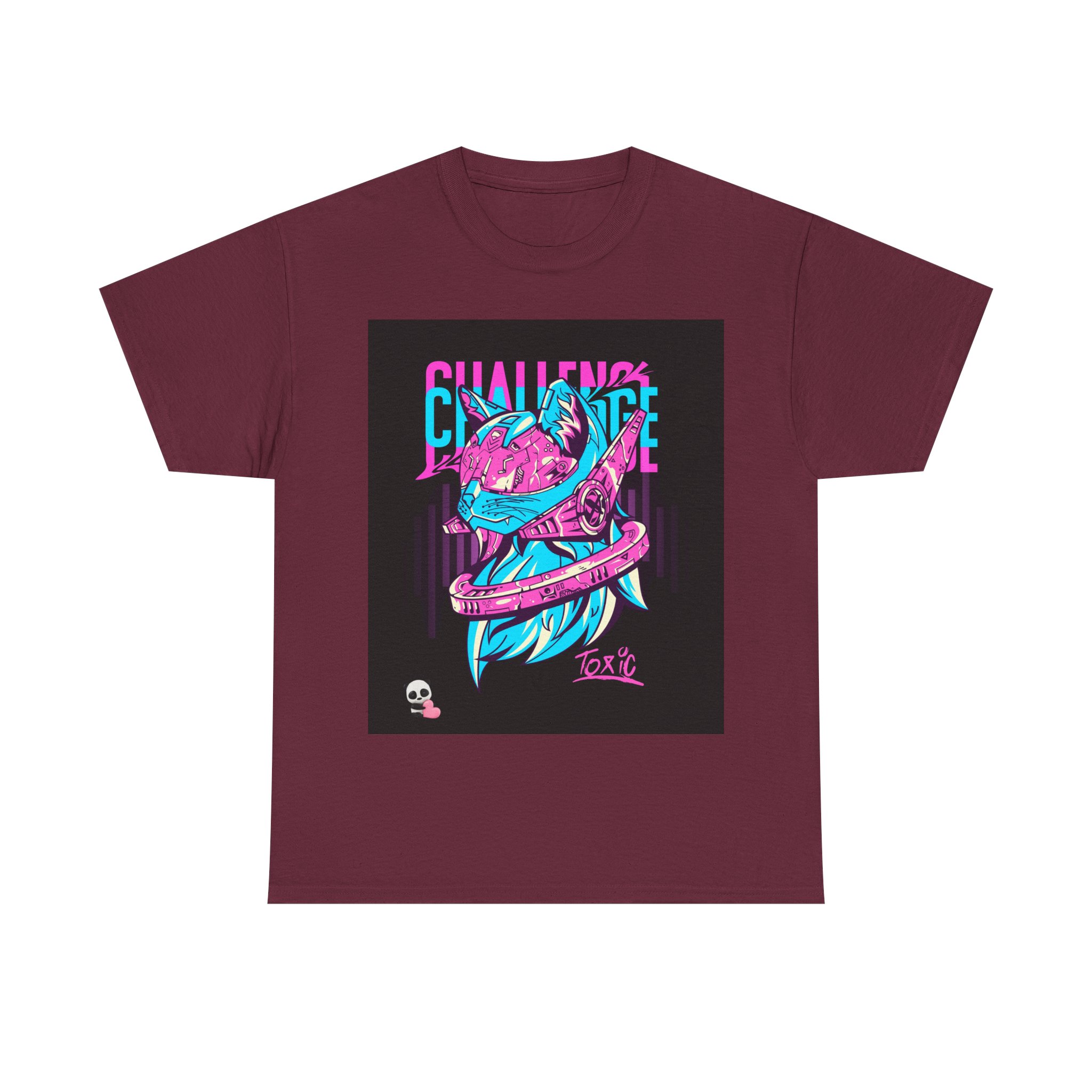 T-Shirt — Neon Snake Heart Graphic Tee (“Challenge Accepted”) - Image 5