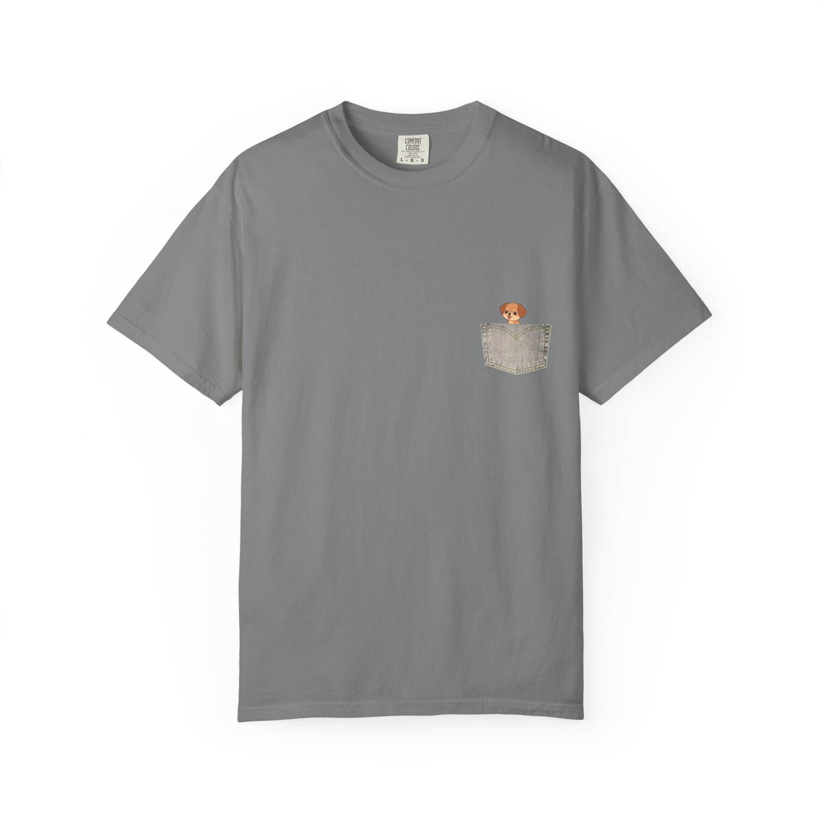 Pocket Pup T-Shirt — Cute Dog Peeking from Pocket Tee - Image 5