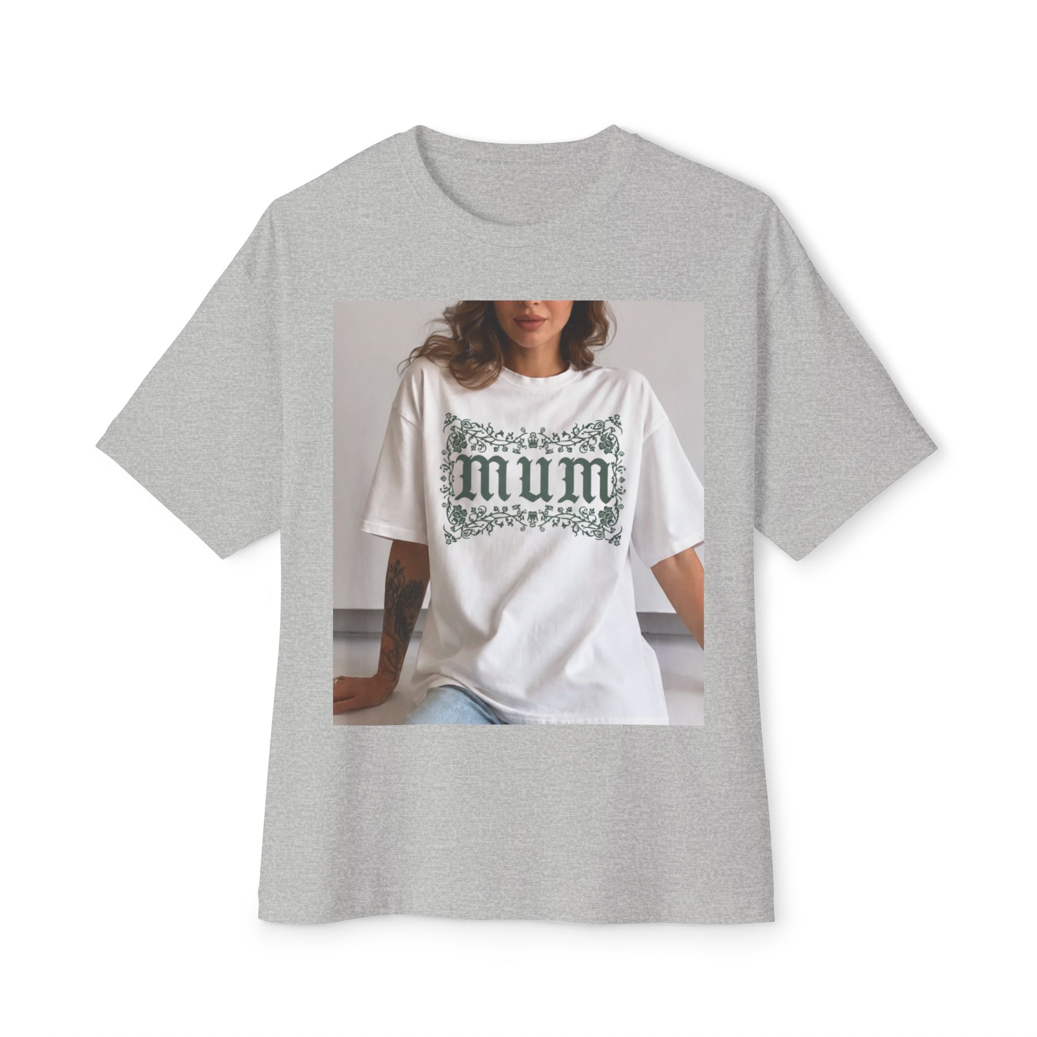Mum Floral Graphic Tee — Oversized Boxy Womens Shirt - Image 17