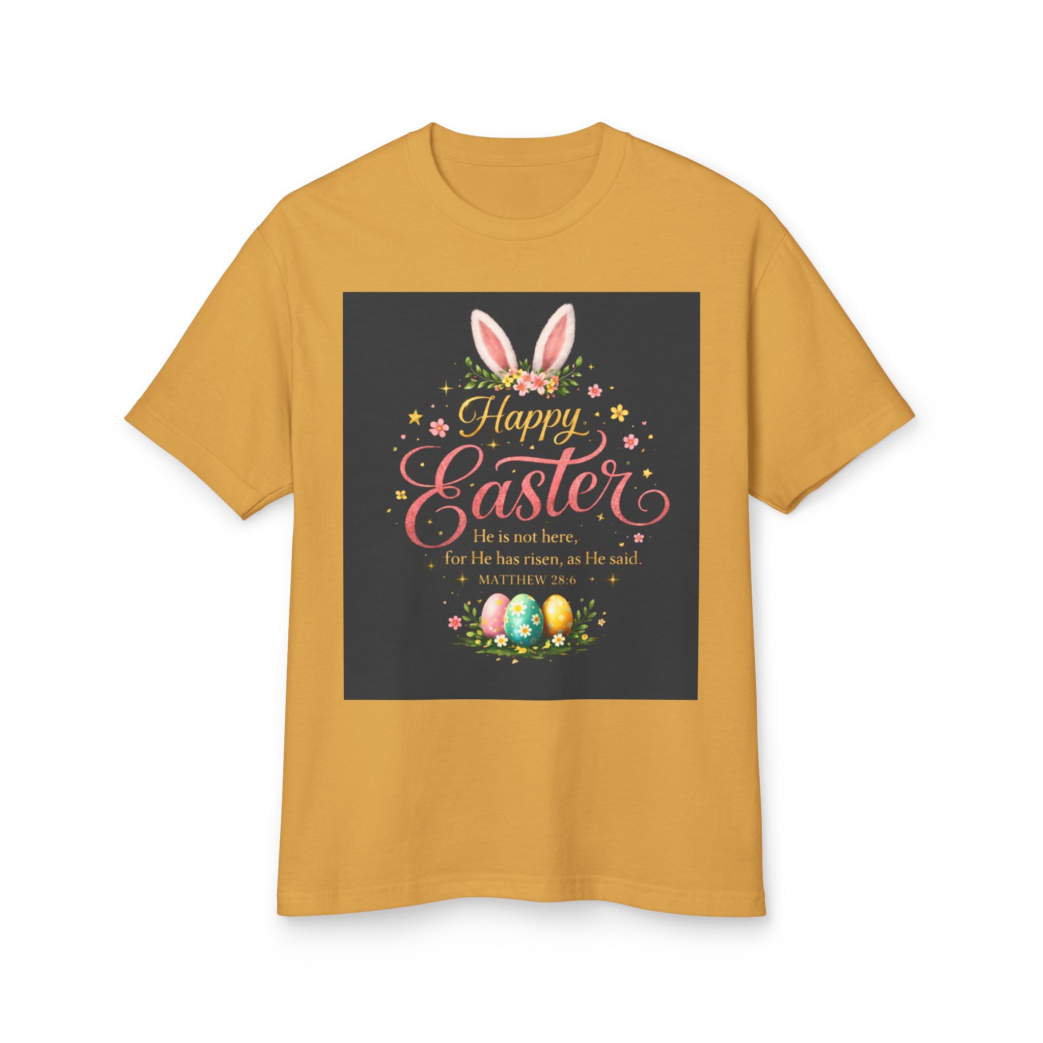 Easter Bunny Vibes Tee – Pastel "Thanks" Graphic Cotton T-Shirt - Image 5