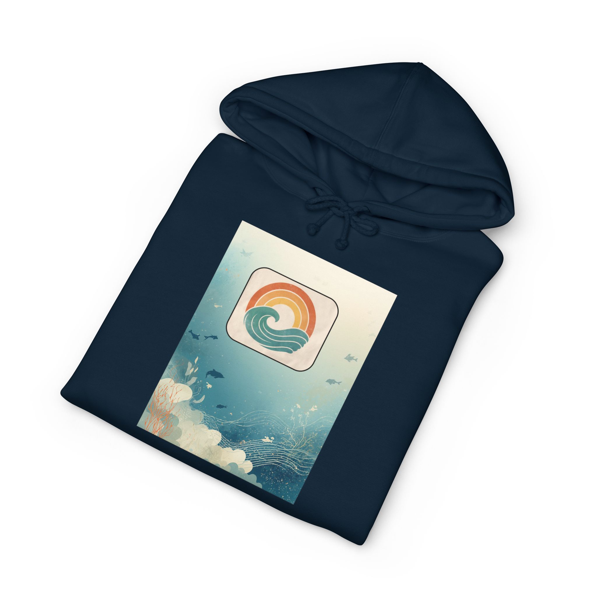 Vintage Sunset Wave Hoodie — Retro Surf Graphic Pullover - Image 15