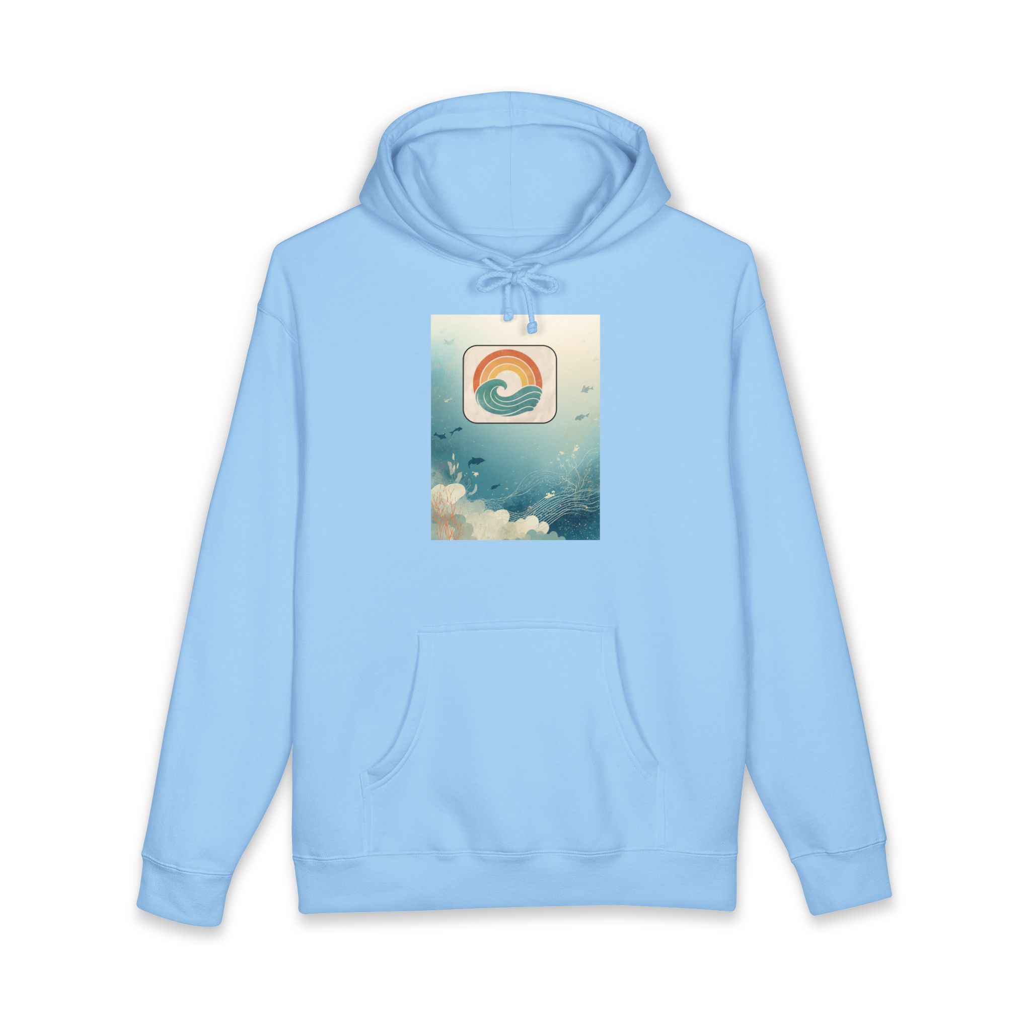 Vintage Sunset Wave Hoodie — Retro Surf Graphic Pullover - Image 9